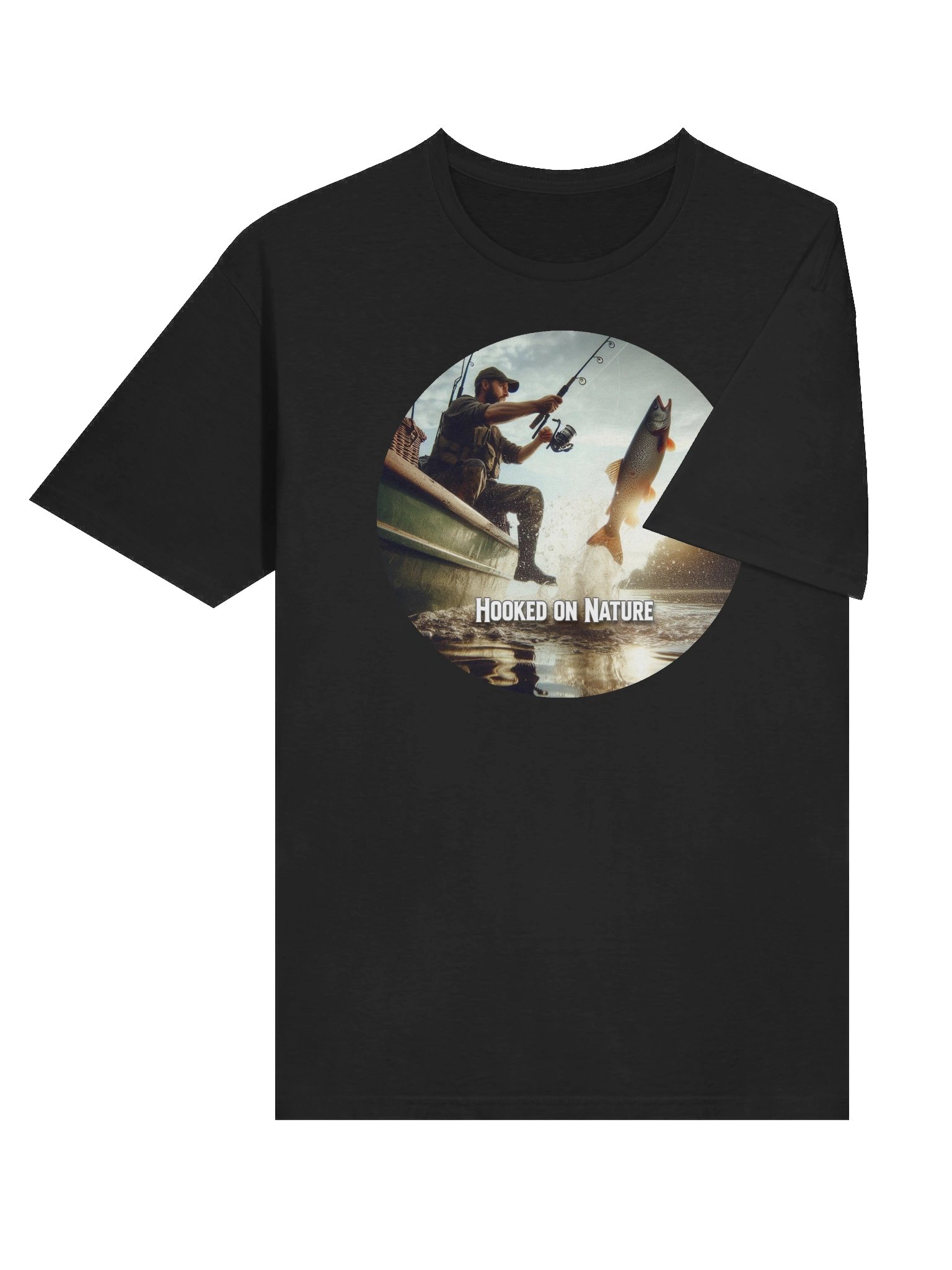 Hooked on Nature T-Shirt – Fishing Tee for Anglers, Outdoorsmen & Nature Lovers product image (39)