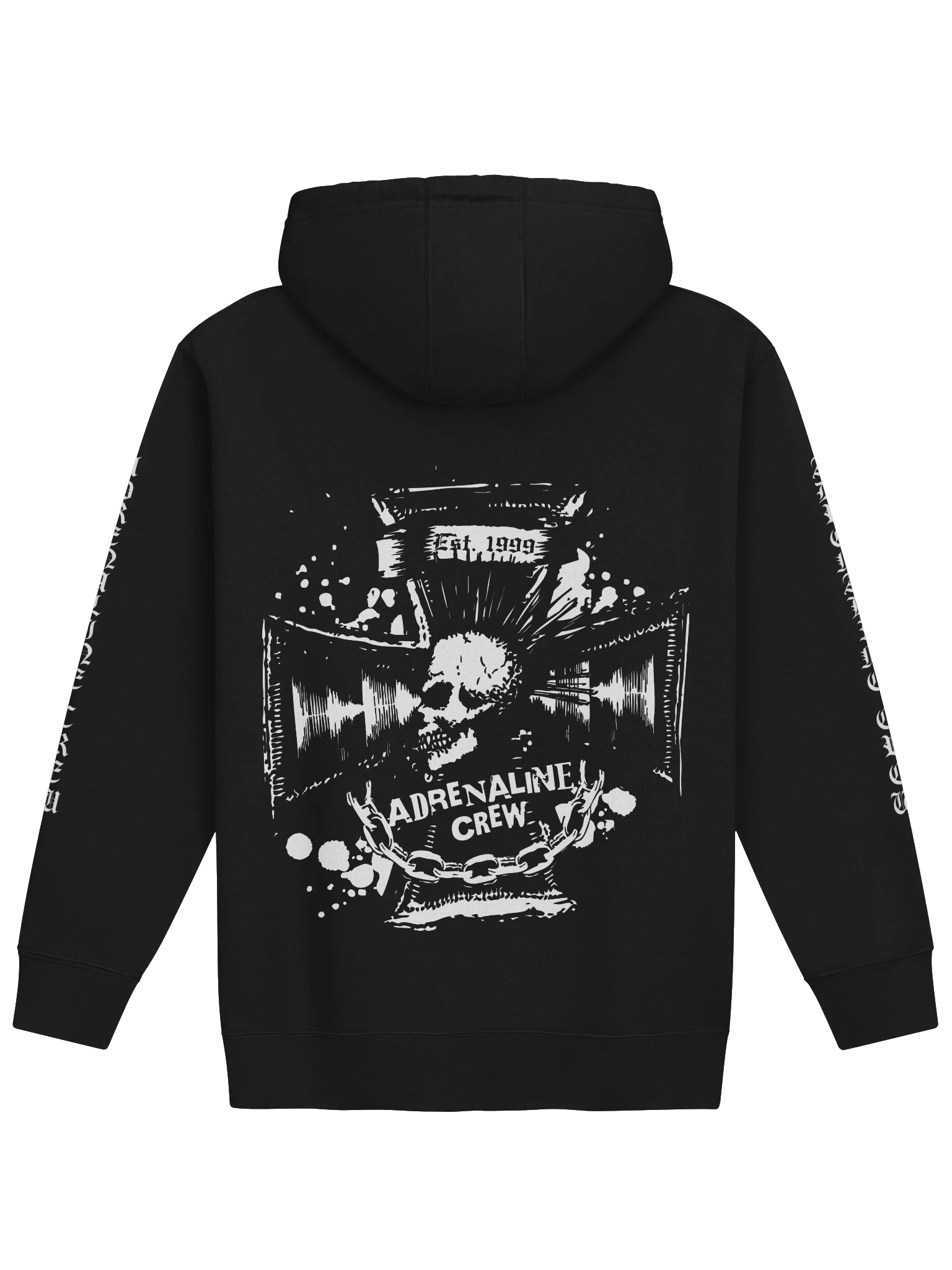 Adrenaline Crew Classic Skull Hoodie – Black product image (2)