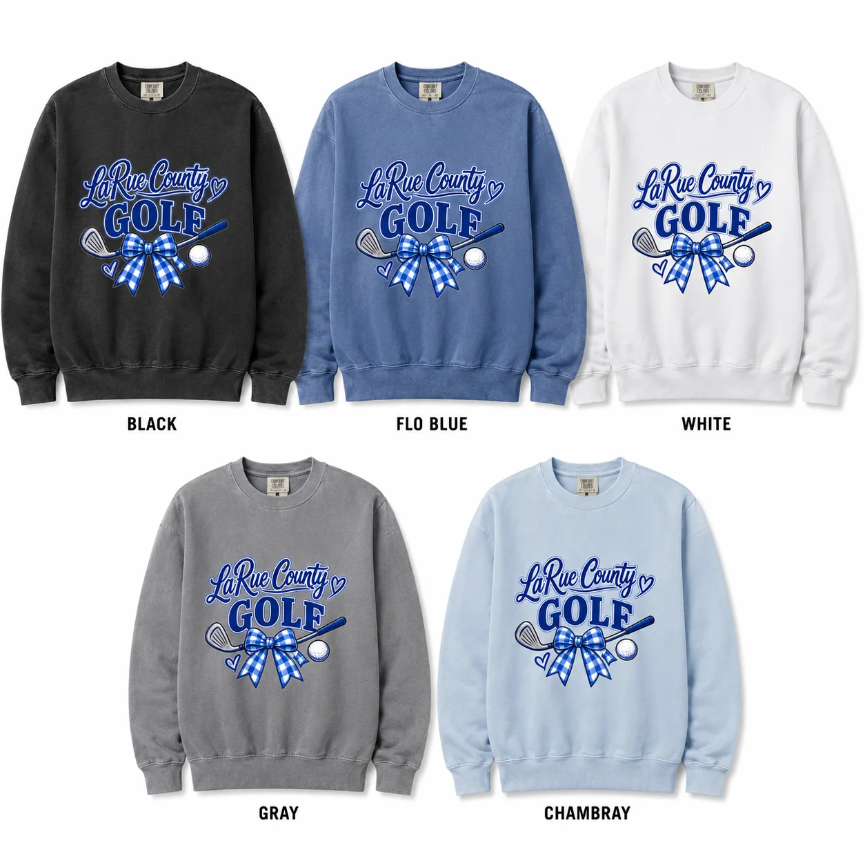 golf bow Comfort Colors Sweatshirt product image (5)
