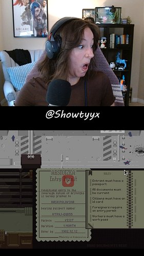 Taking care of business at the border 

#gaming #twitch #streamer #gamergirl #papersplease #livestream #goofy