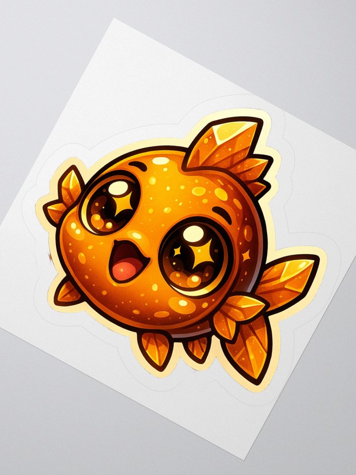 Orange Agate Fish Kiss Cut Sticker product image (3)