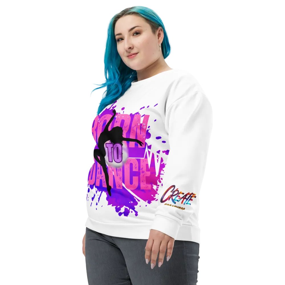 Born to Dance Her Silhouette Vibrant Visionary All-Over Print Sweatshirt product image (2)