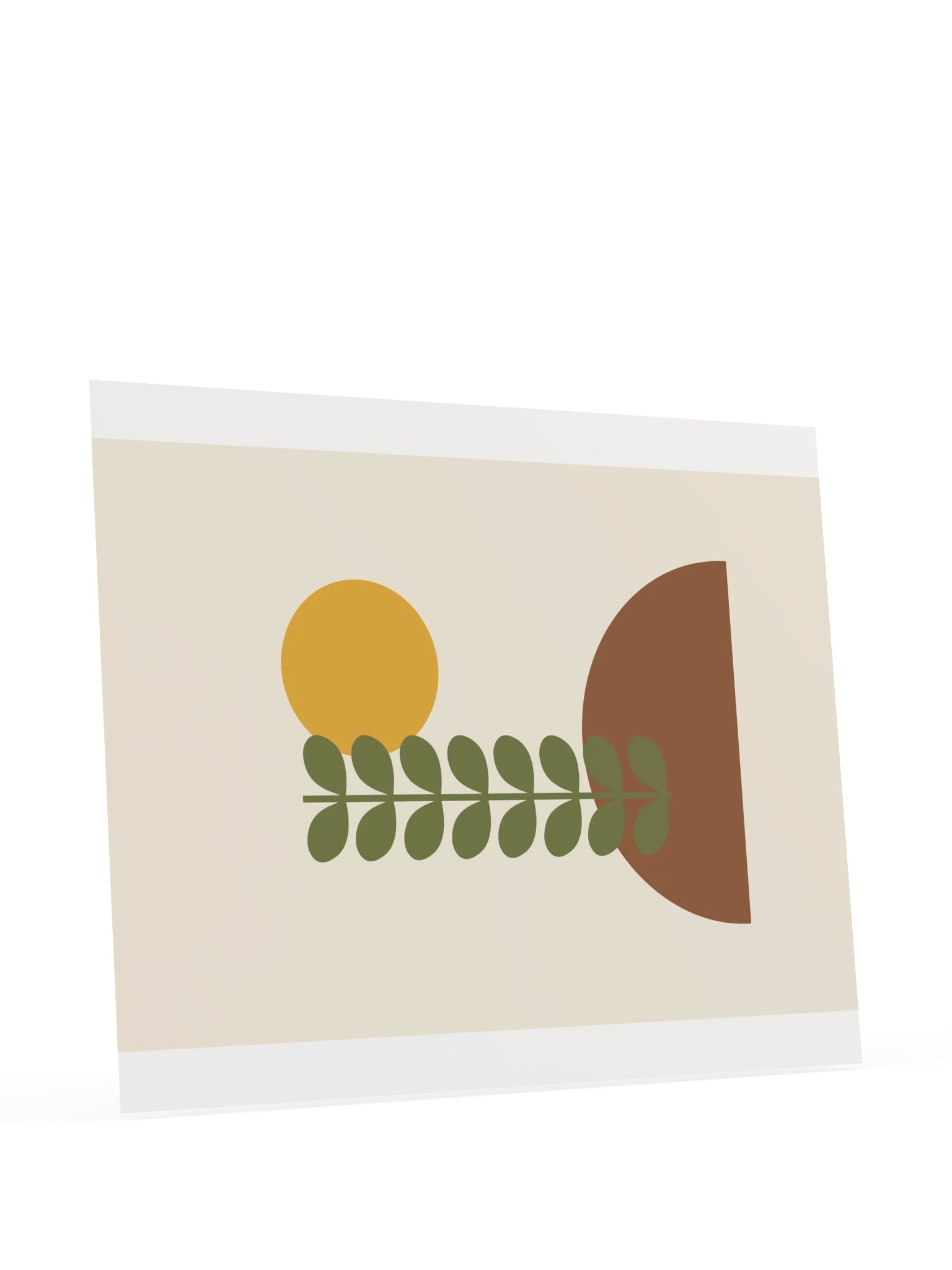 Olive Green Retro Plant Print | Boho Bathroom Wall Art product image (11)