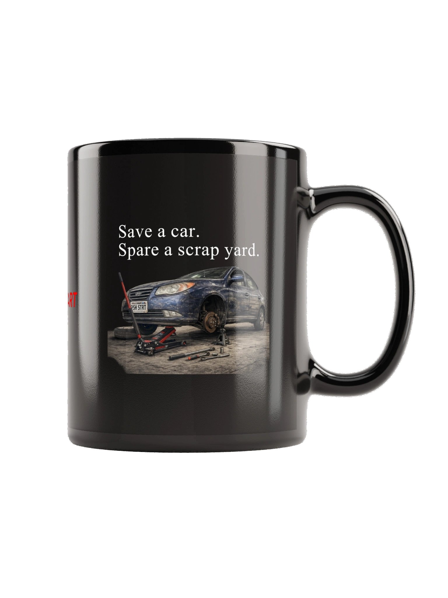 Save a car. Spare a scrap yard. (Black Mug) product image (3)