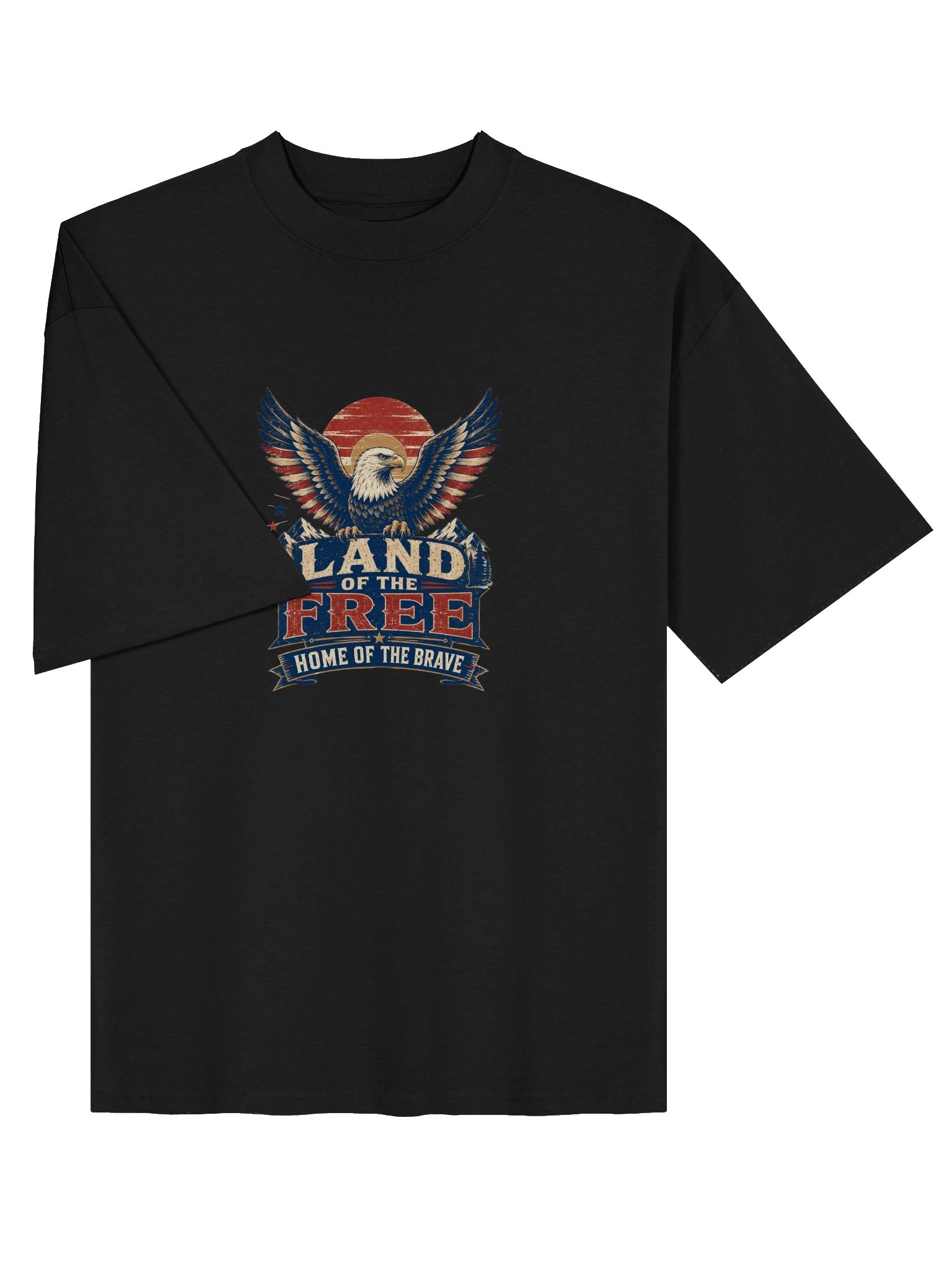 Land of the Brave — Vintage Eagle Oversized Tee product image (5)