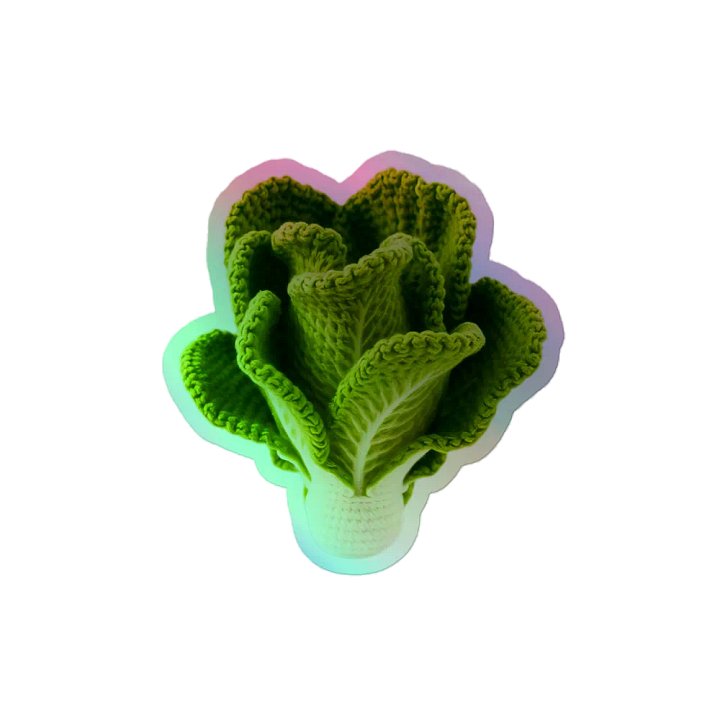 CozyAvocado Kiss-Cut Holographic Sticker Sheet Lettuce #2 product image (2)