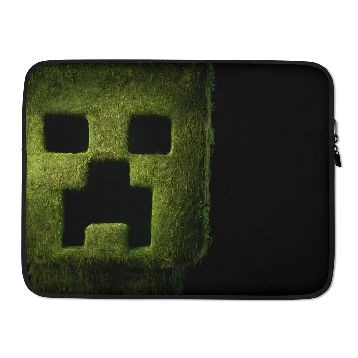 Creeper Face Laptop Sleeve Cover - Minecraft Laptop Protector for Computers, Chromebooks & Tablets product image (2)
