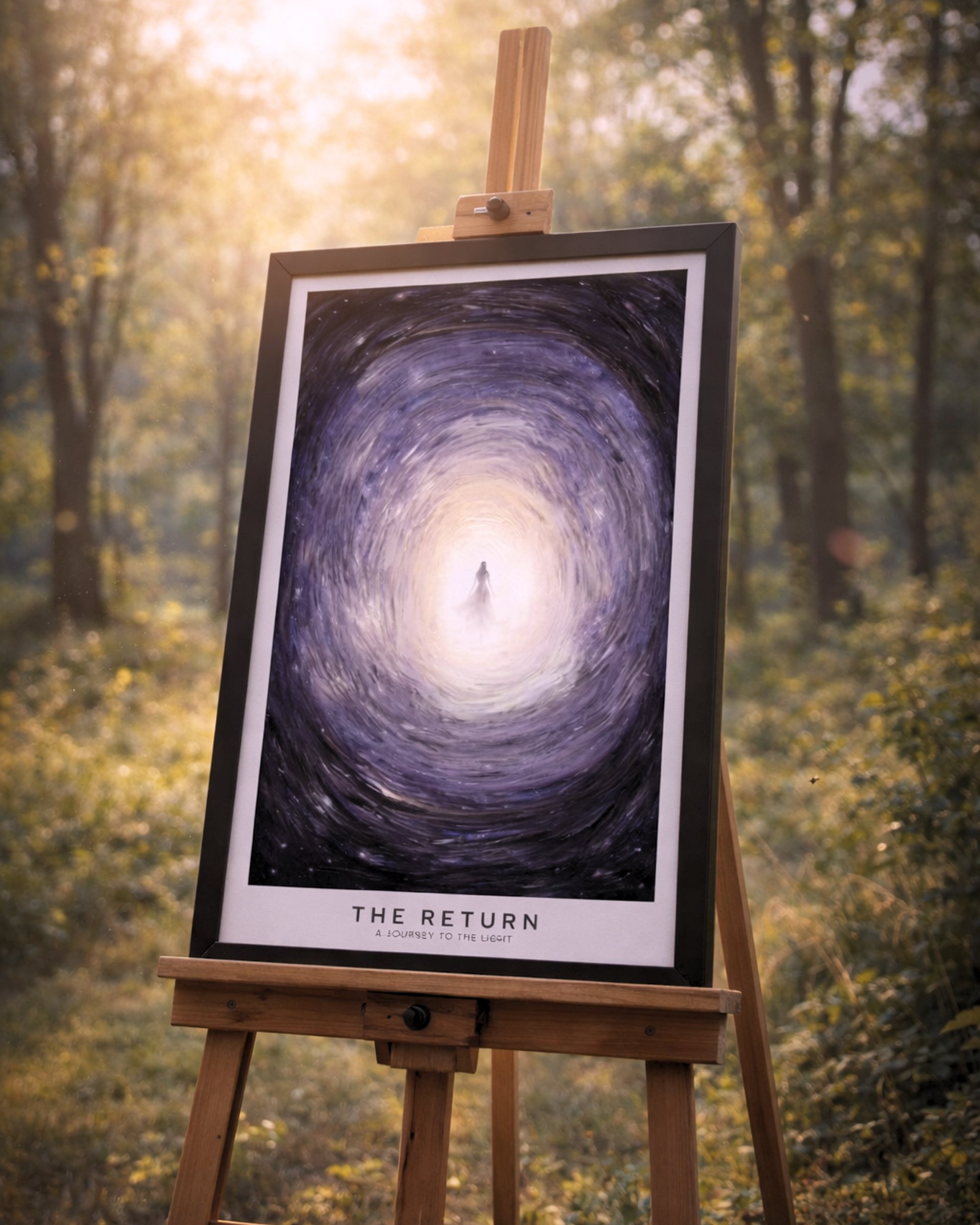 The Return – Spiritual Wall Art Print | Near Death Experience Art | Afterlife Light Tunnel Poster | Meditation & Healing Room Decor product image (4)