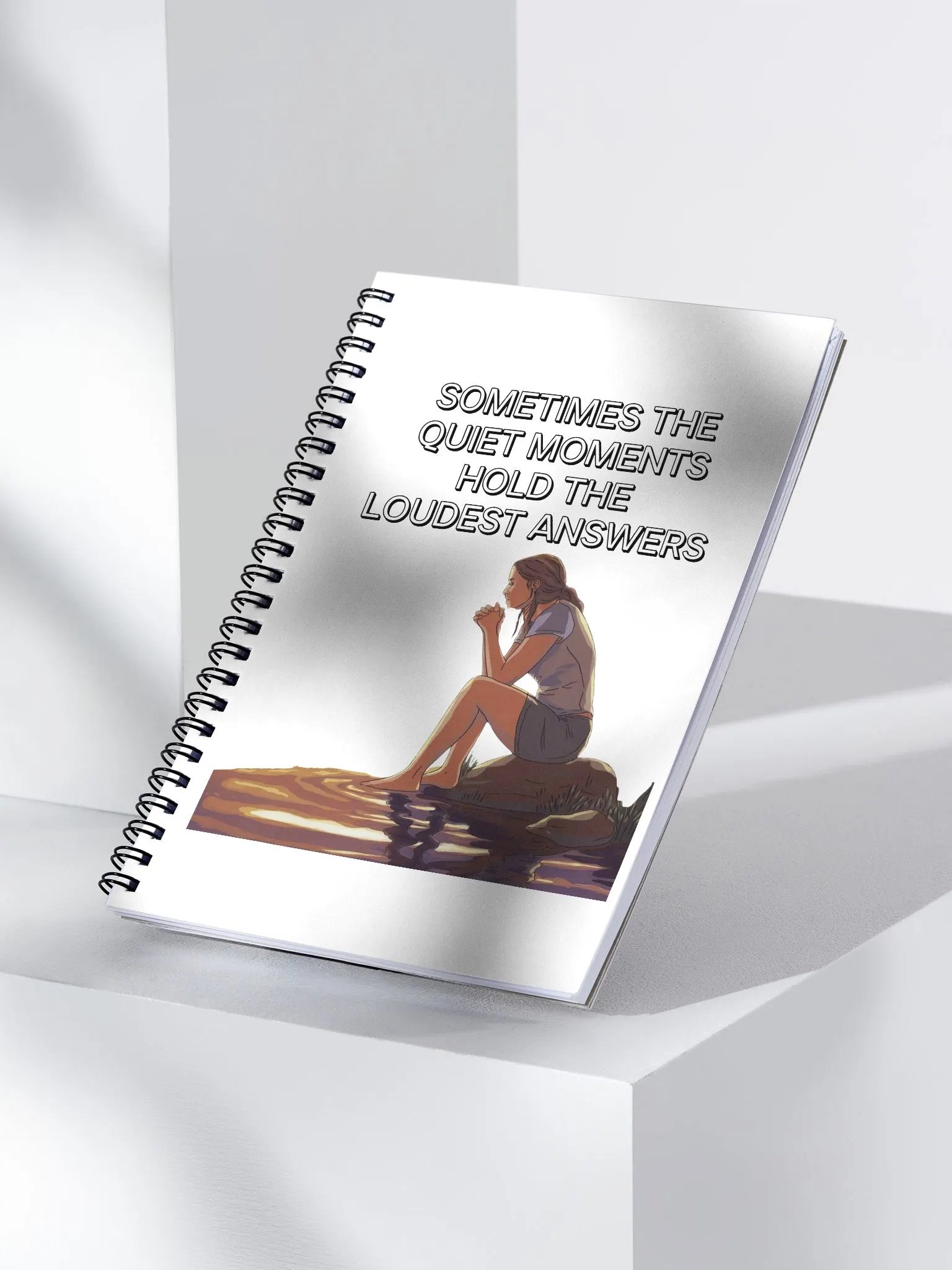Sometimes The Quiet Moments Hold The Loudest Answers - Motivational Spiral Notebook product image (3)
