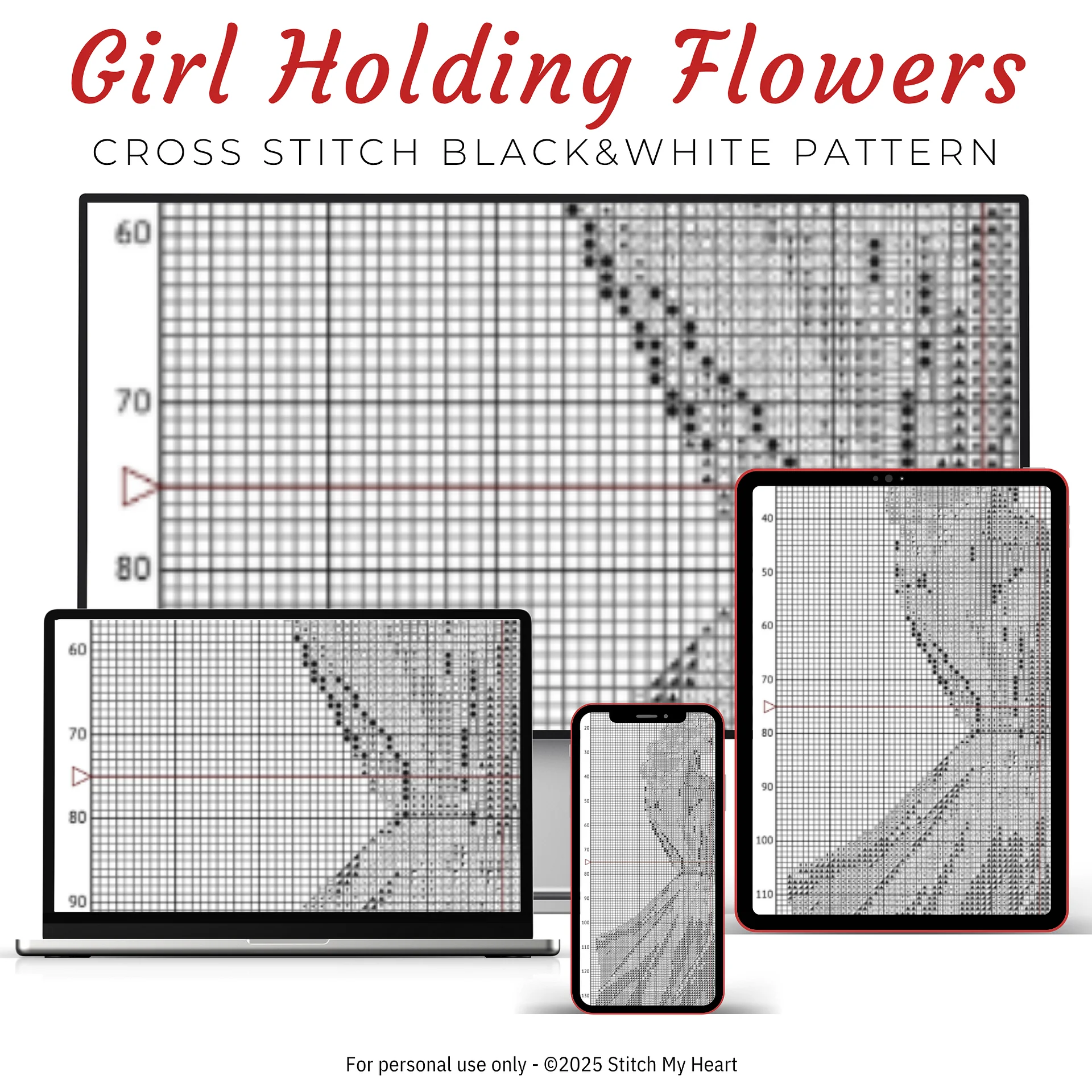 Flower Girls Bundle Cross Stitch Pattern product image (9)