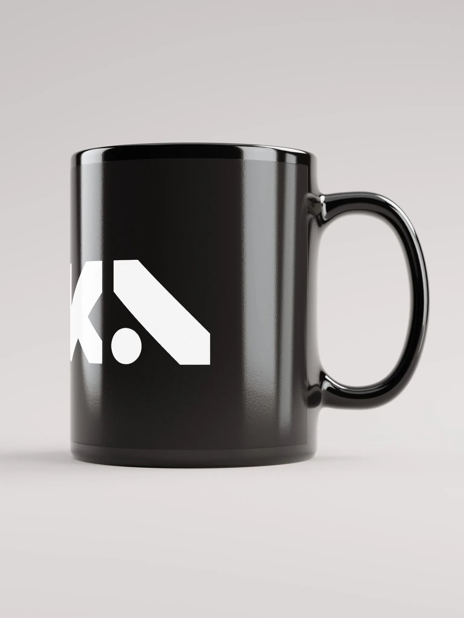 Pixelated Triangles Black Glossy Mug product image (2)