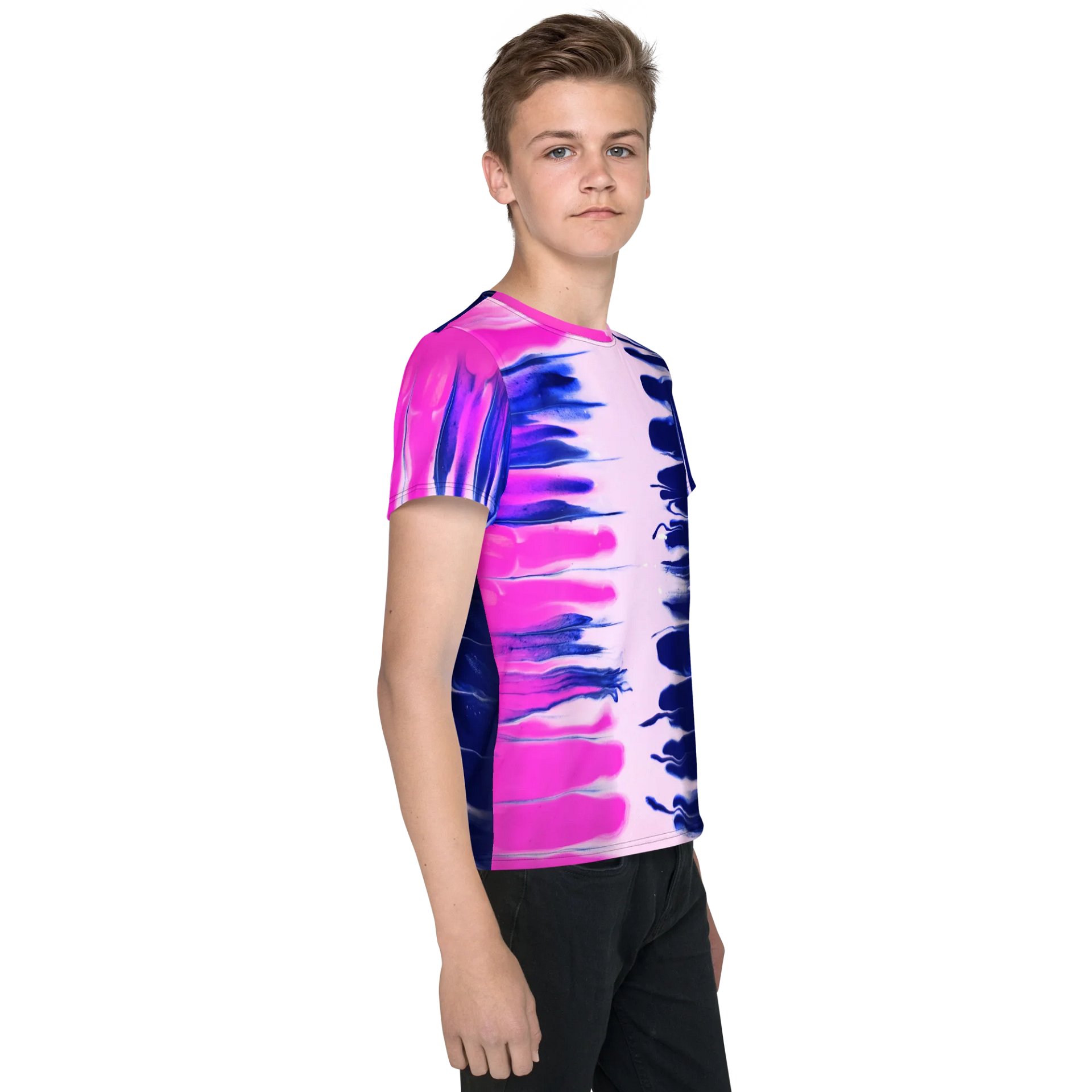 Transgender Flag Collection All-Over Print Youth Crew Neck T-Shirt by Sublicolor product image (4)