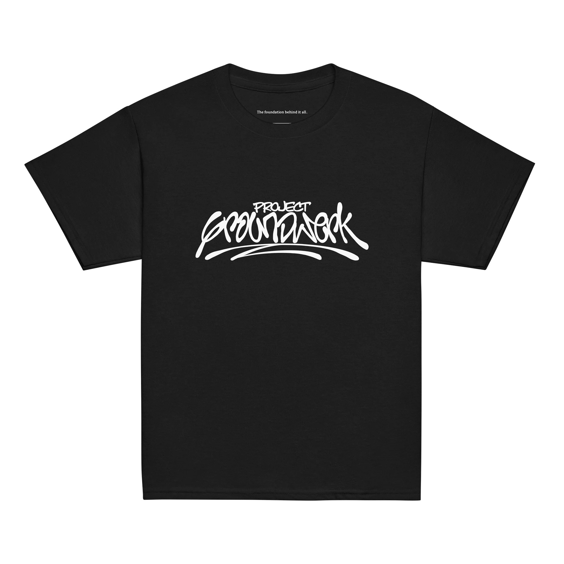Project Groundwerk Classic Logo Youth Classic Black Tee product image (1)