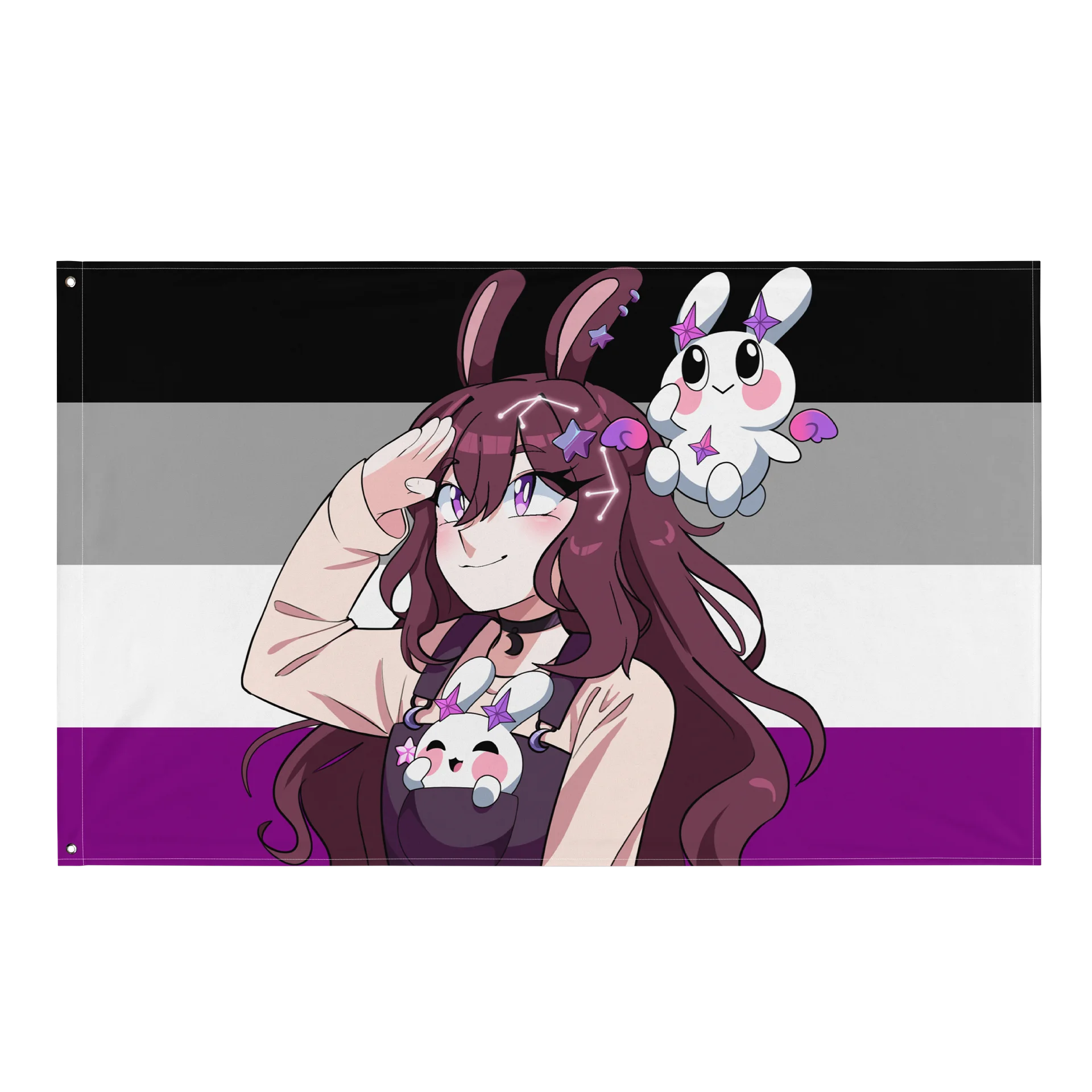 Asexual Pride Flag - featuring Yuwuna and Mellow! product image (1)