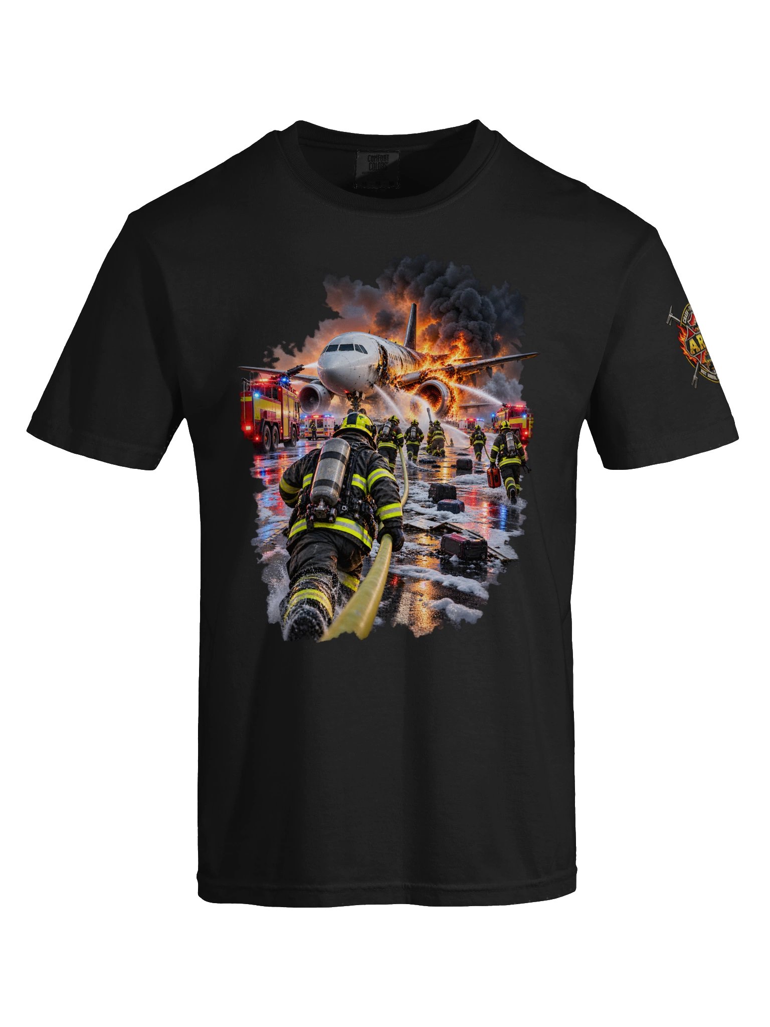 Hot Arrival. Cold Landing. ARFF Firefighter T-Shirt | FLAT OUT BROKEN™ product image (11)