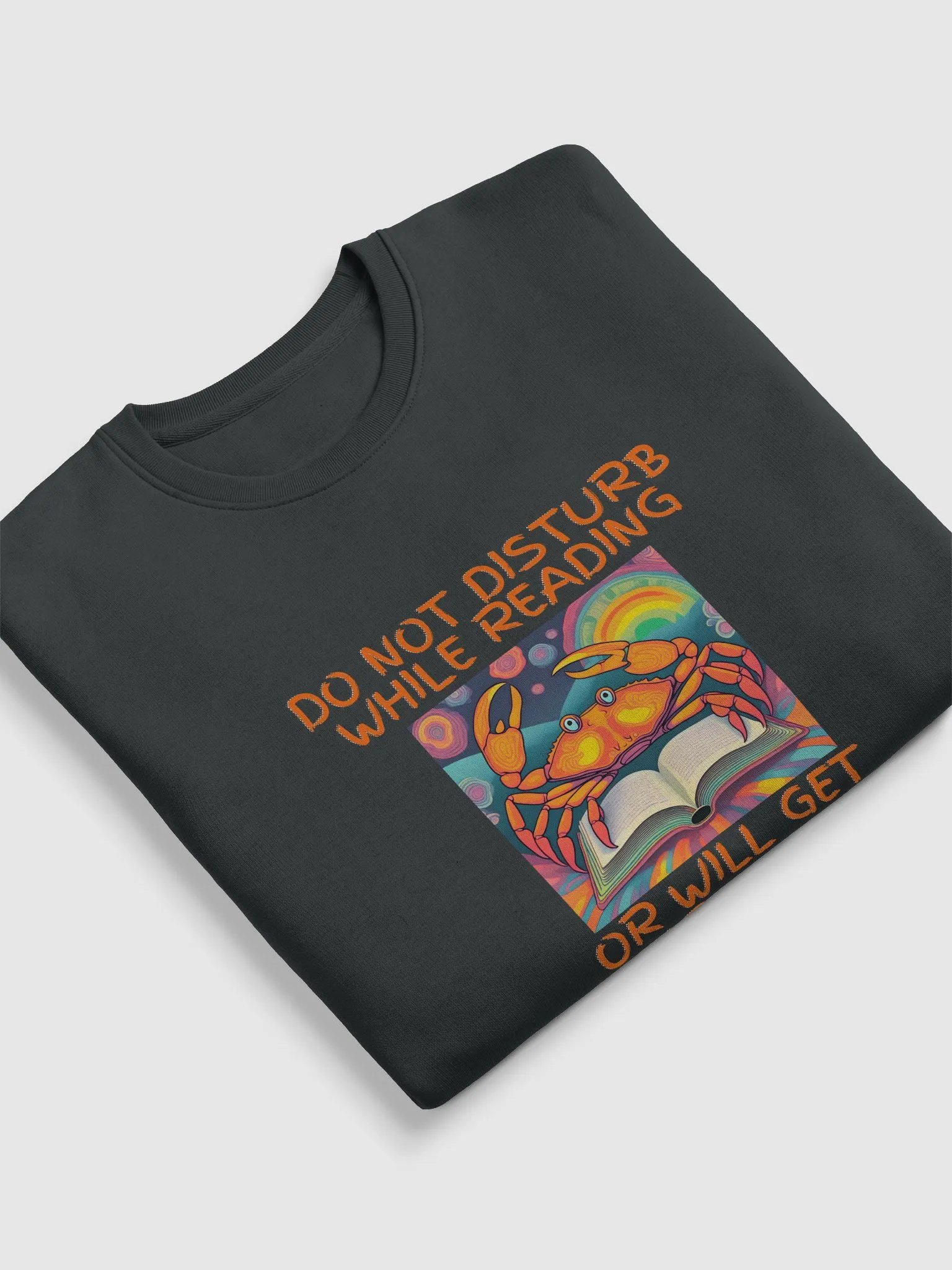 Do Not Disturb While Reading Crab Unisex Sweatshirt product image (13)