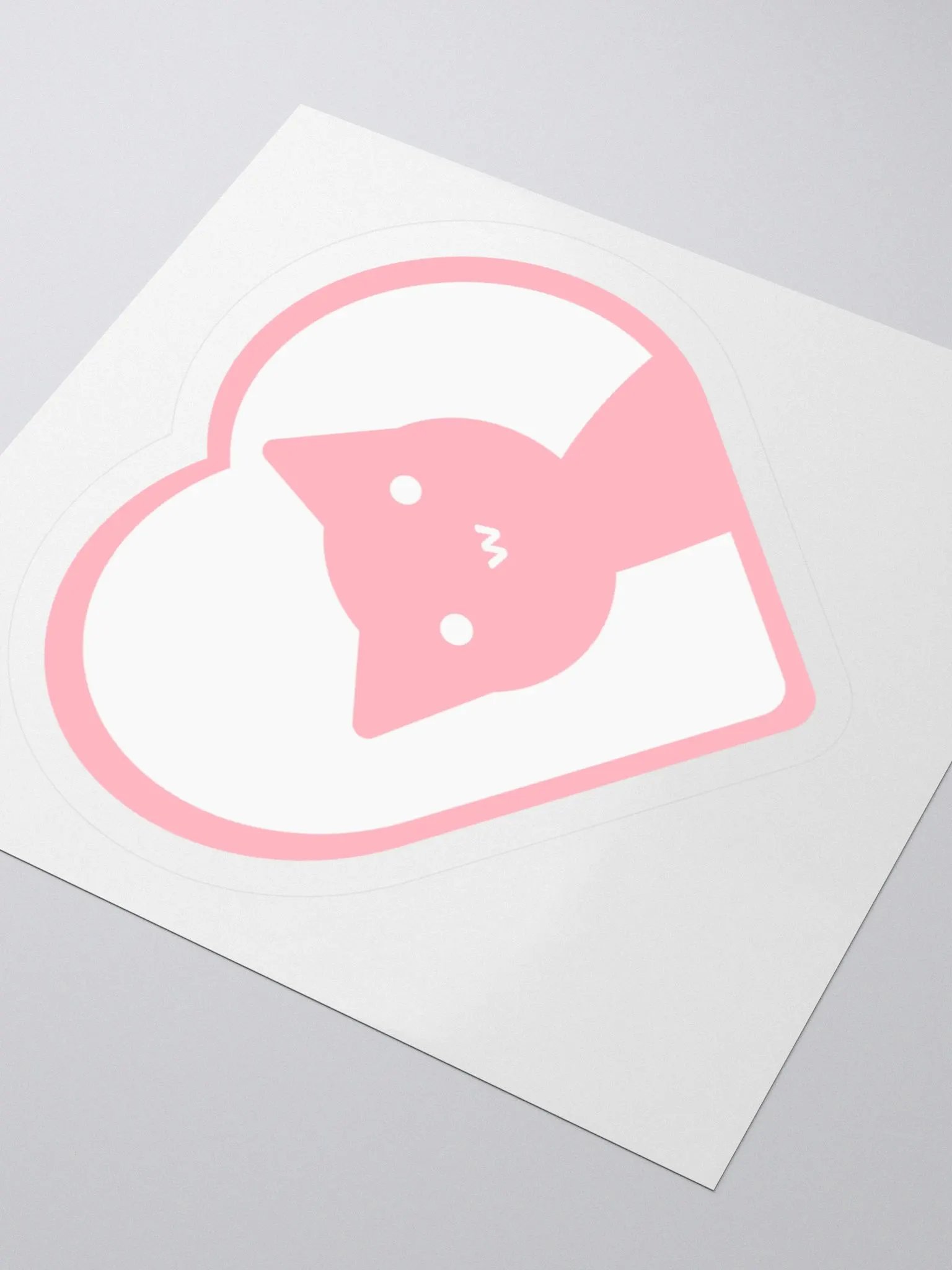 Cute Cat in Heart Sticker product image (1)