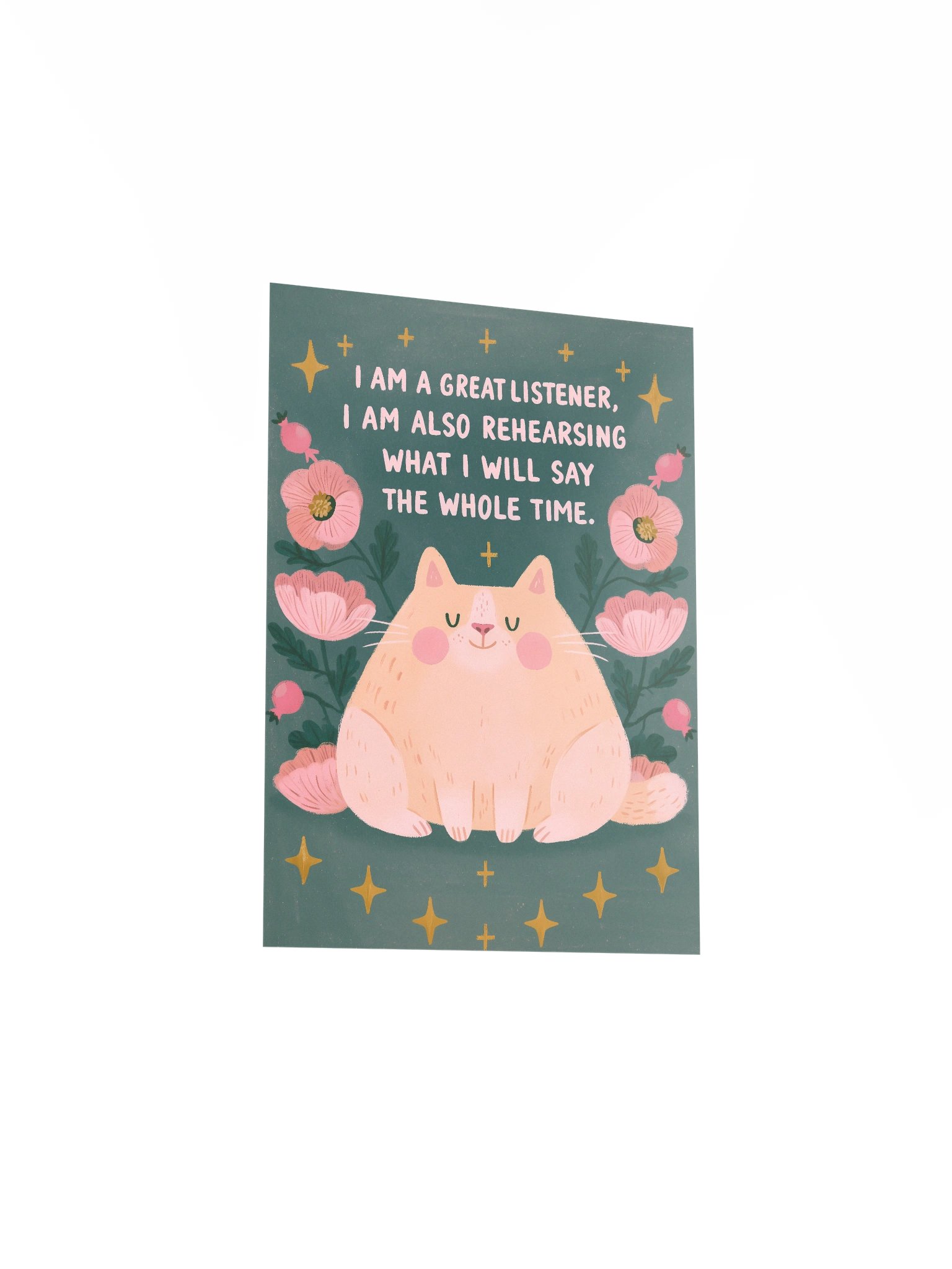Peach Cat Listener Poster product image (19)