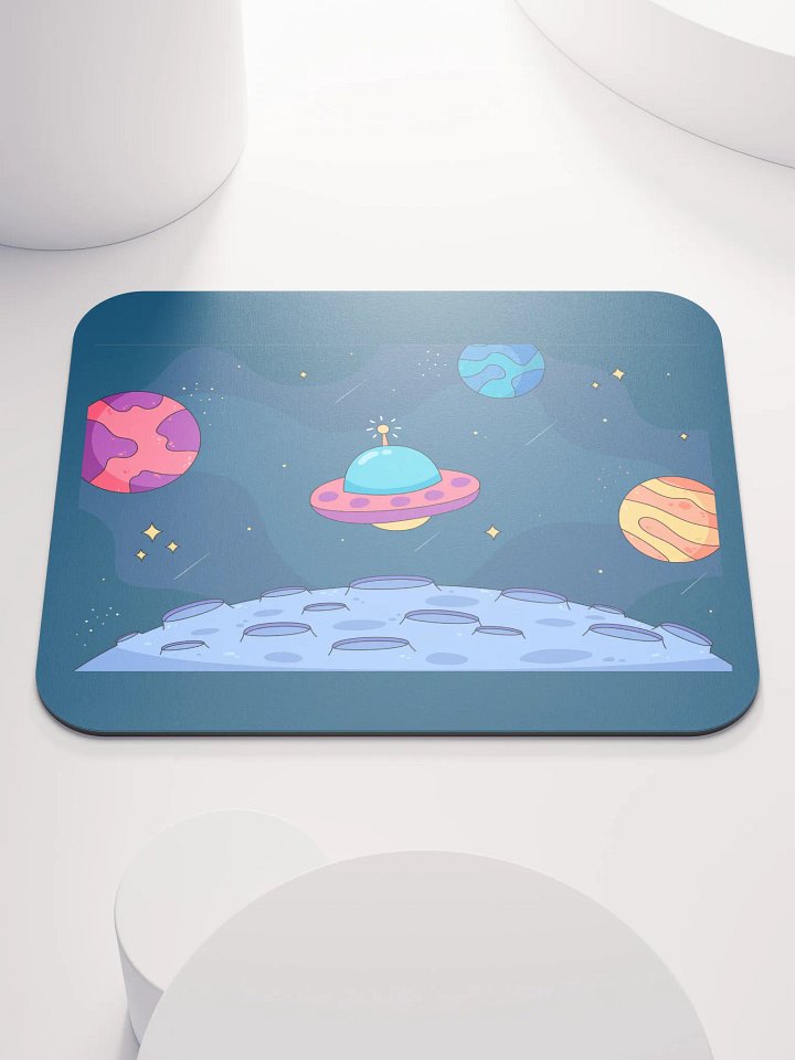 Whimsical Space Adventure Mouse Pad – Cosmic Design for Smooth Navigation product image (1)