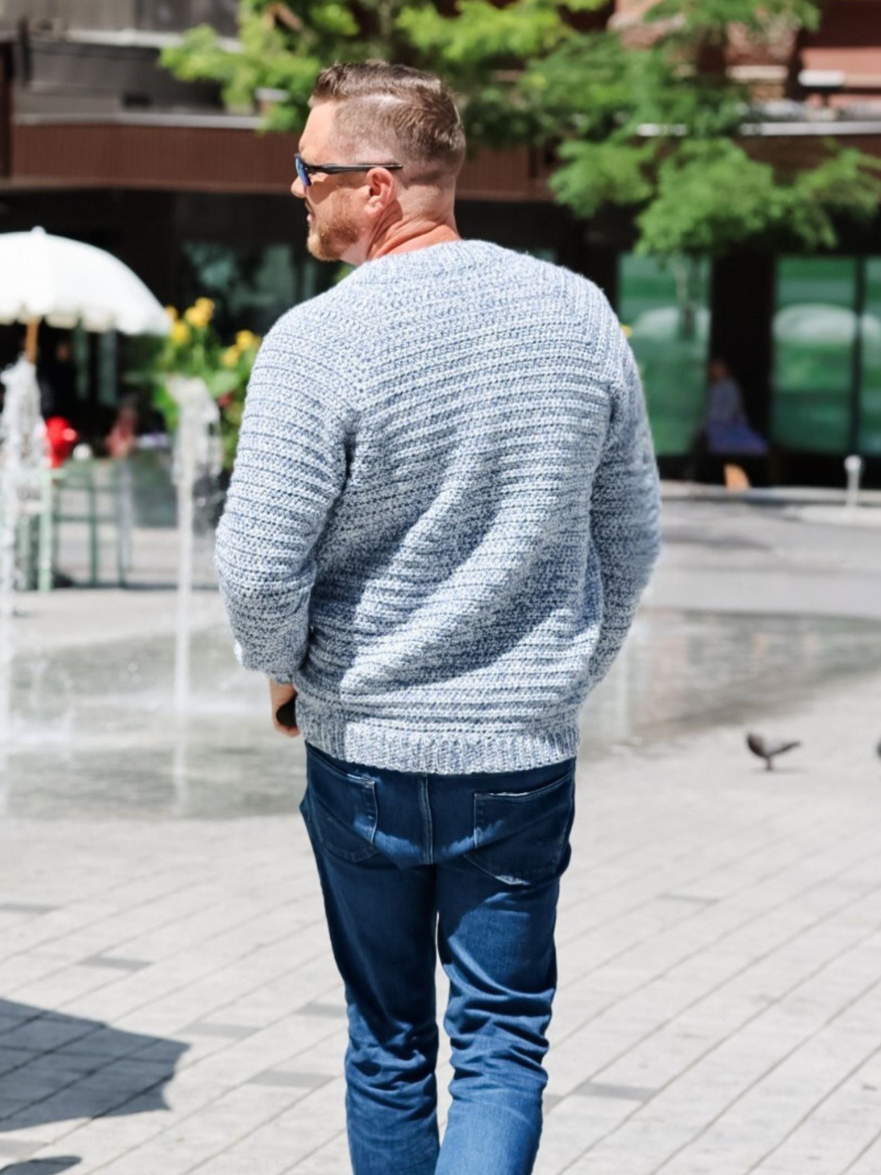 Men's Cobblestone Cardigan Crochet Pattern product image (8)