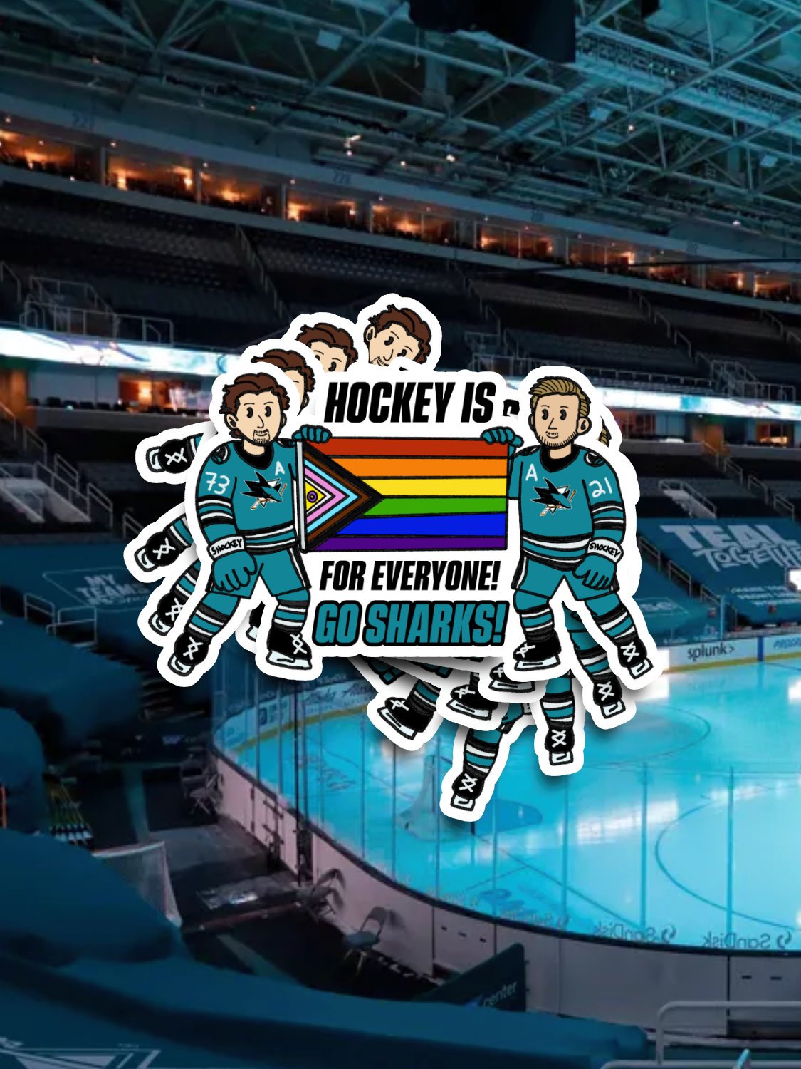 SJ Sharks Pride Night Sticker product image (1)