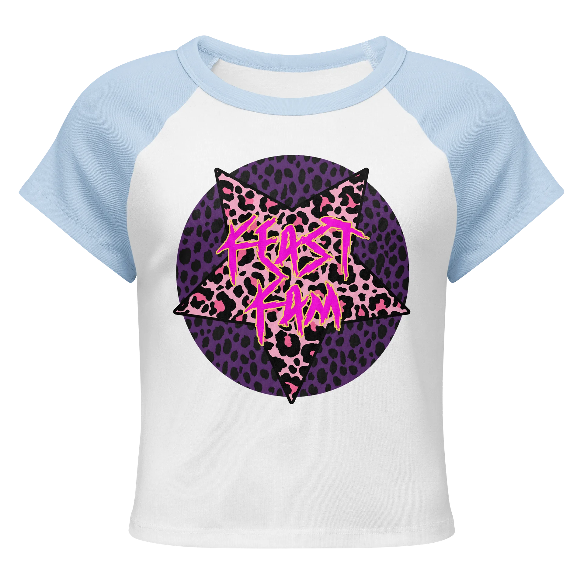 Feast Fam Productions Cheetah Pentagram Crop Top product image (1)