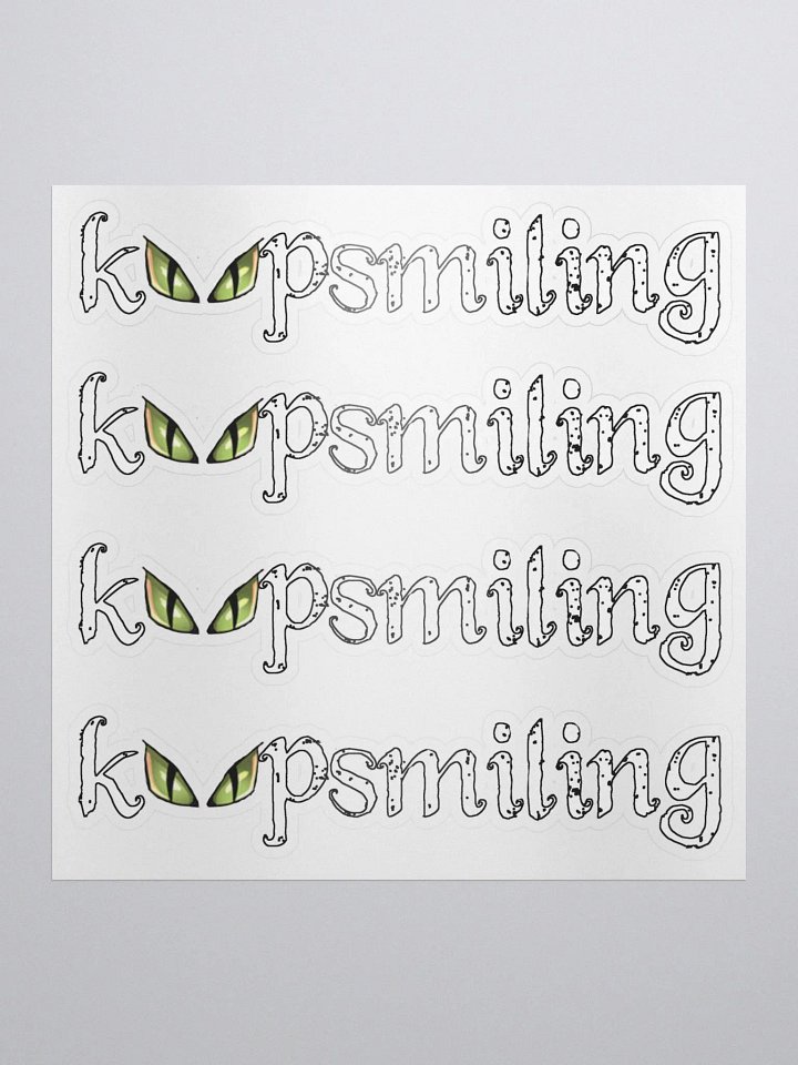 Keep Smiling w/eyes and white text sticker product image (1)