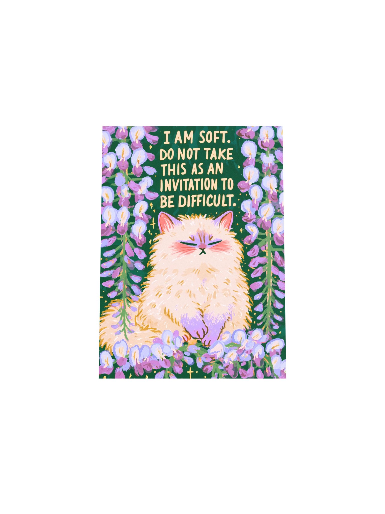 I Am Soft Cat Flower Poster product image (34)