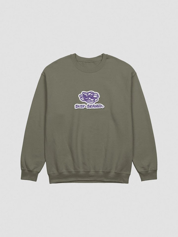 BUSY-BRAINED. (lg. purple bubble design) embroidered crewneck product image (19)
