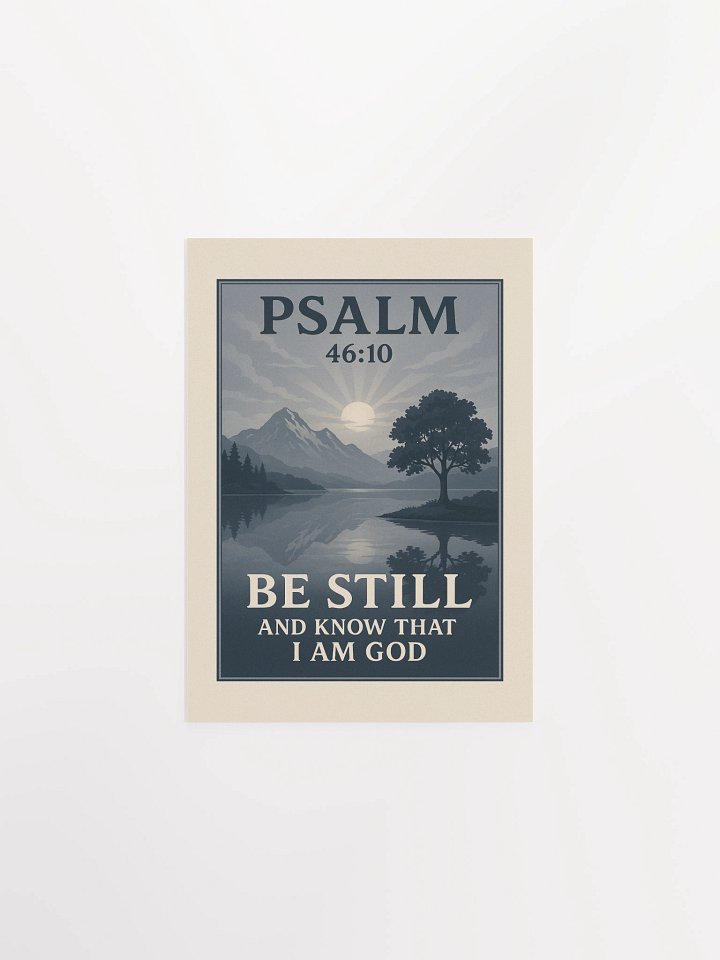 Psalm 46:10 Christian Poster – Be Still and Know That I Am God Scripture product image (3)