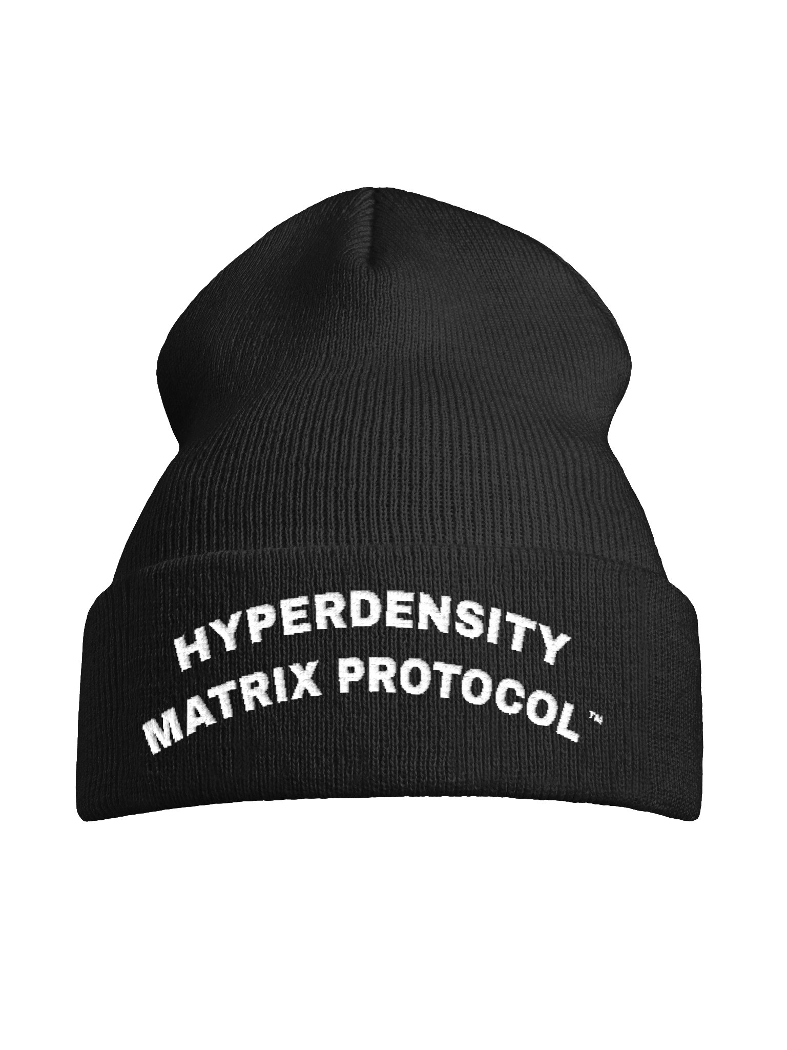 Hyperdensity Matrix Protocol™ Arched Logo Cuffed Beanie (B&W) product image (7)