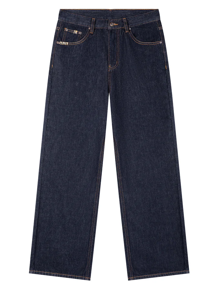 SWAHM Men’s Heavyweight Straight-Leg Denim Jeans product image (1)
