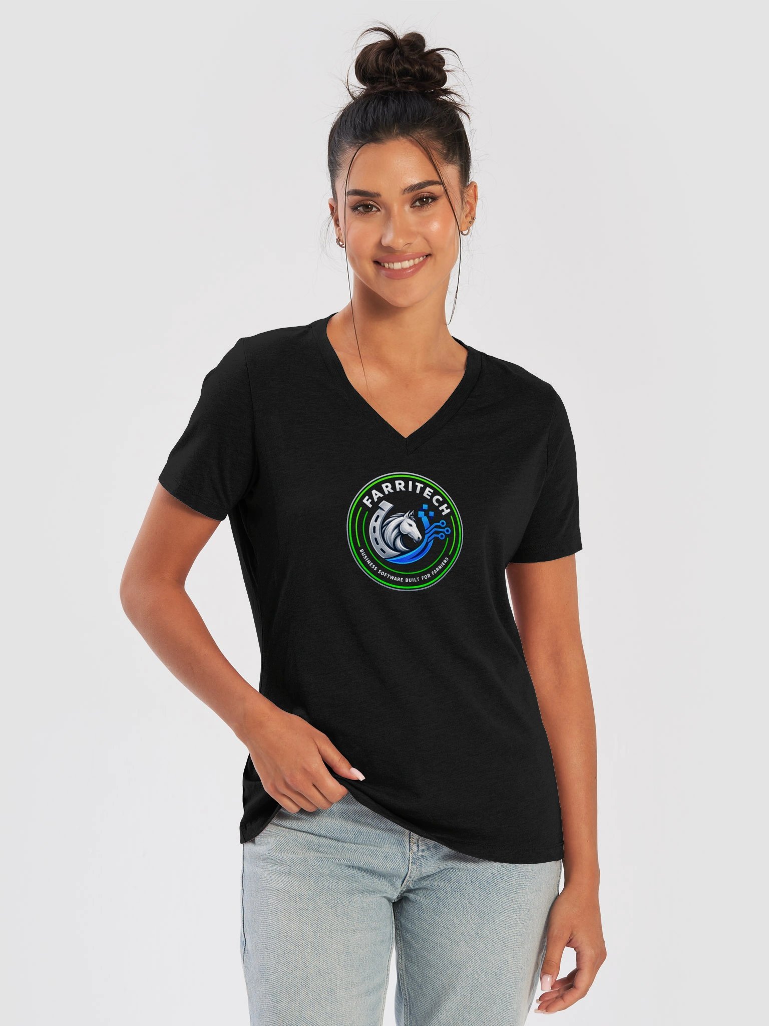 FarriTech Women’s Classic V-Neck Tee product image (36)