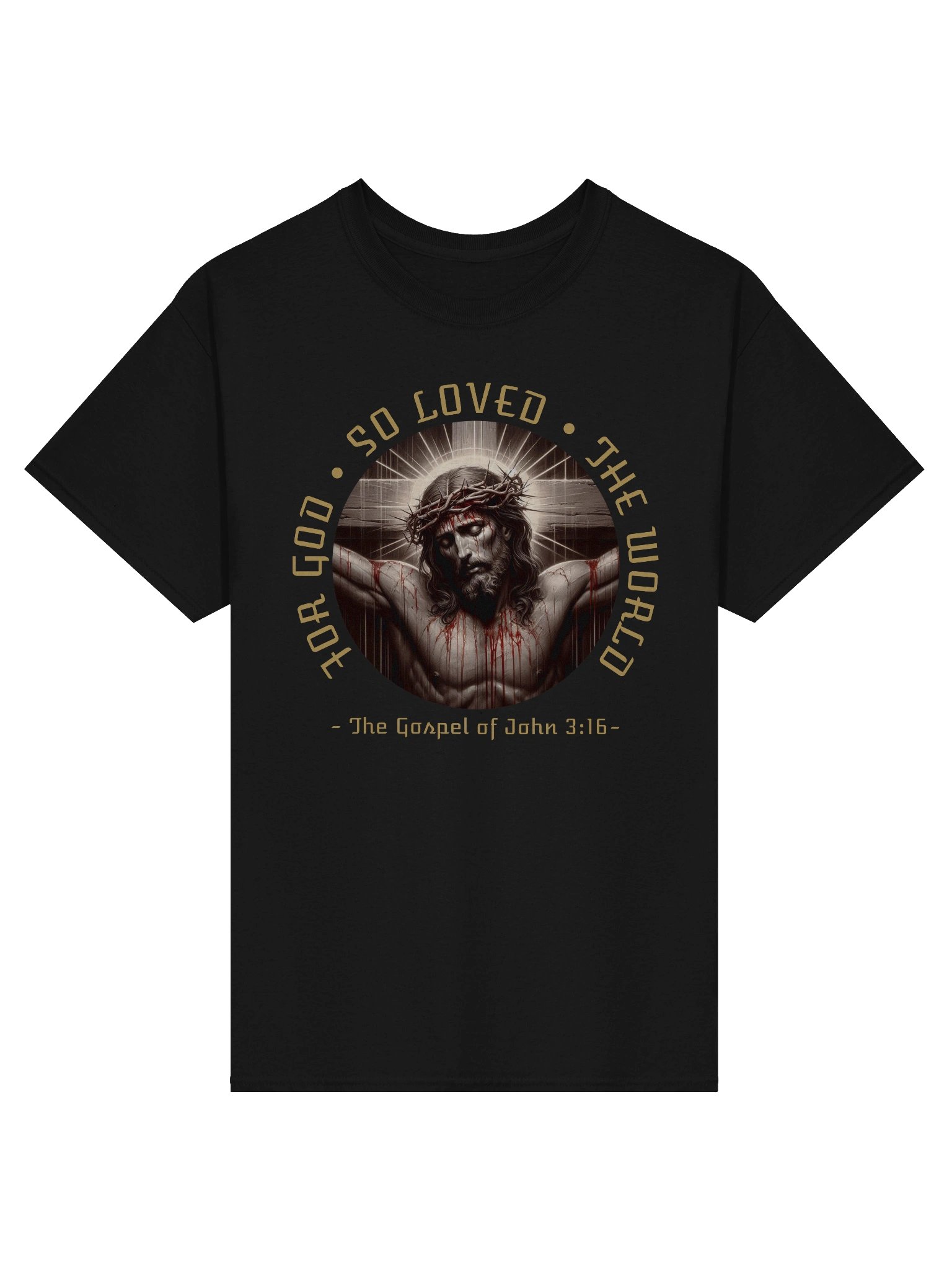 For God So Loved The World T-Shirt, John 3:16 Bible Verse Jesus Tee, Faith Design product image (1)