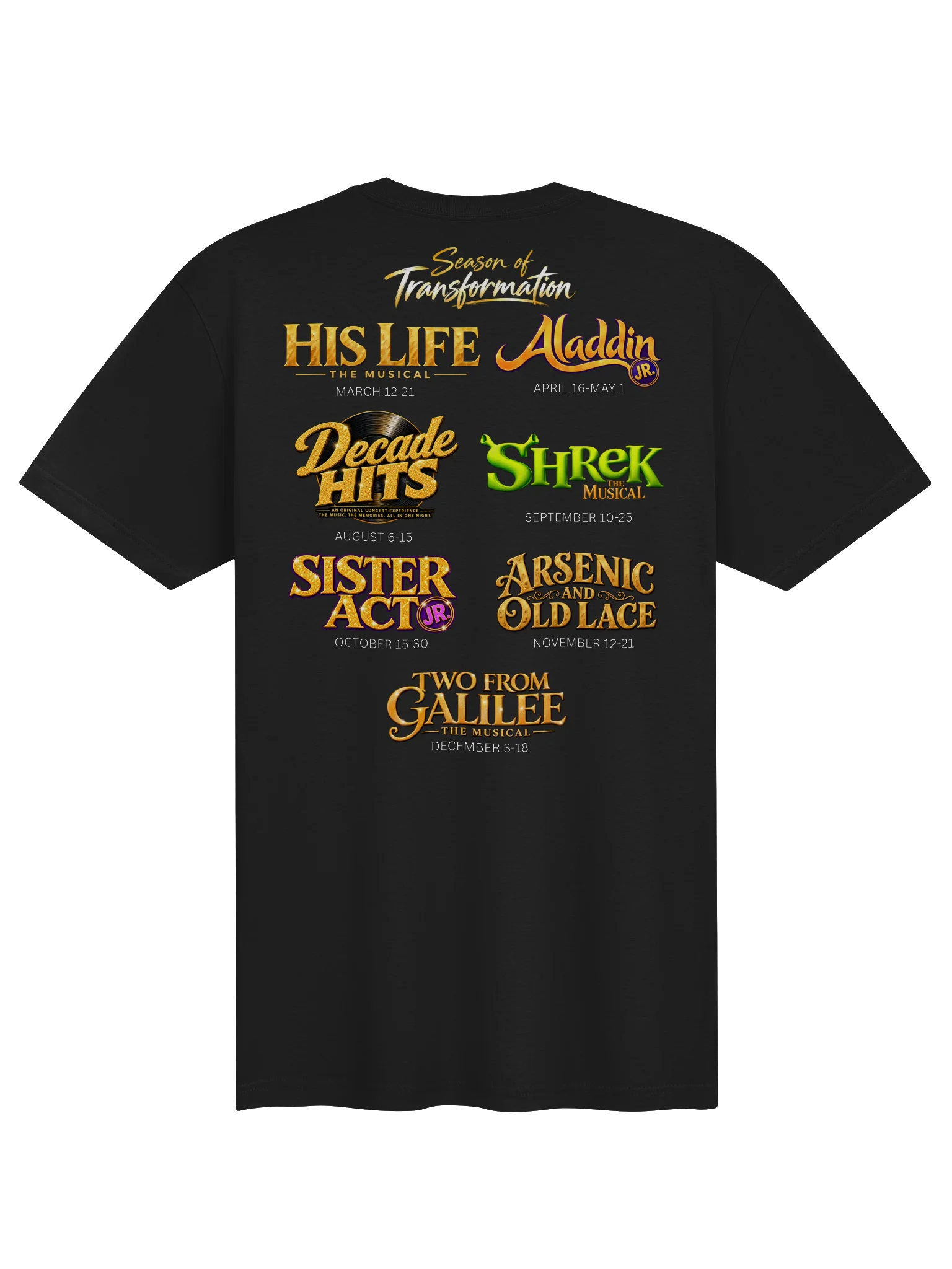 Ignite Theatrical 2027 Season of Transformation – Official Collector's T-Shirt product image (2)