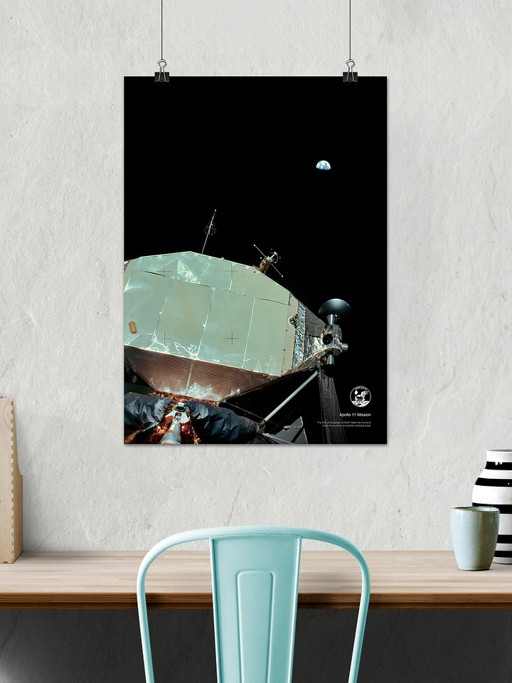 NASA Apollo 11: View of Earth, 1969 — space poster, space art, photo poster, NASA print, space wall decor product image (2)