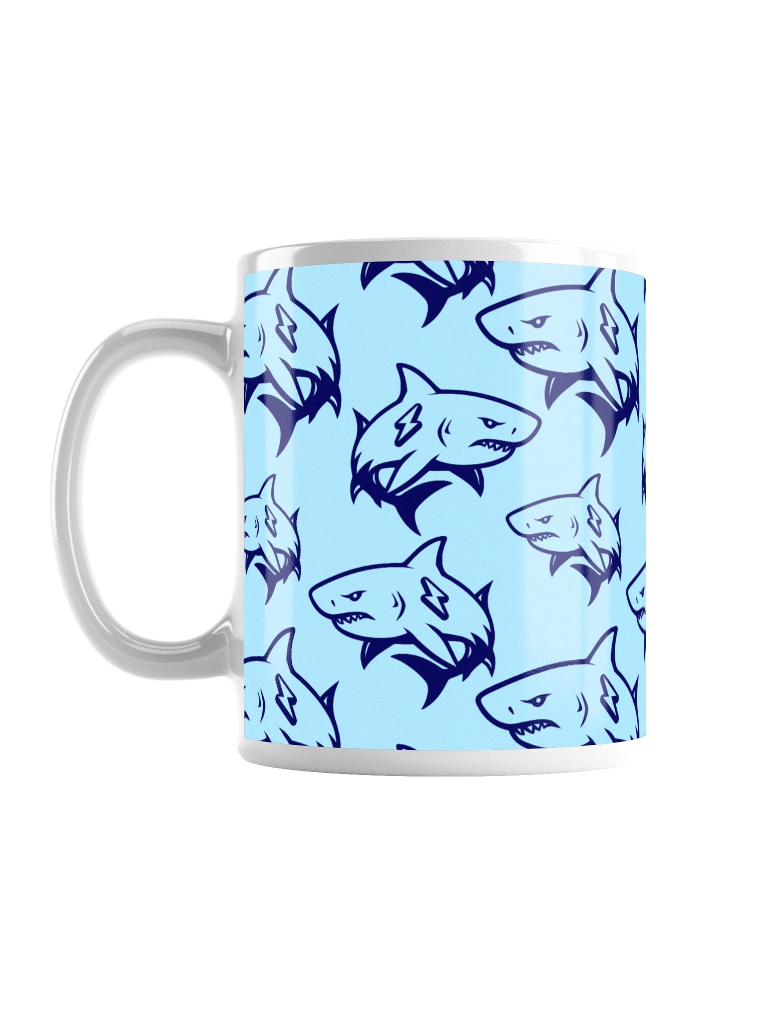 Giant Shark Pattern Mug Blue product image (1)