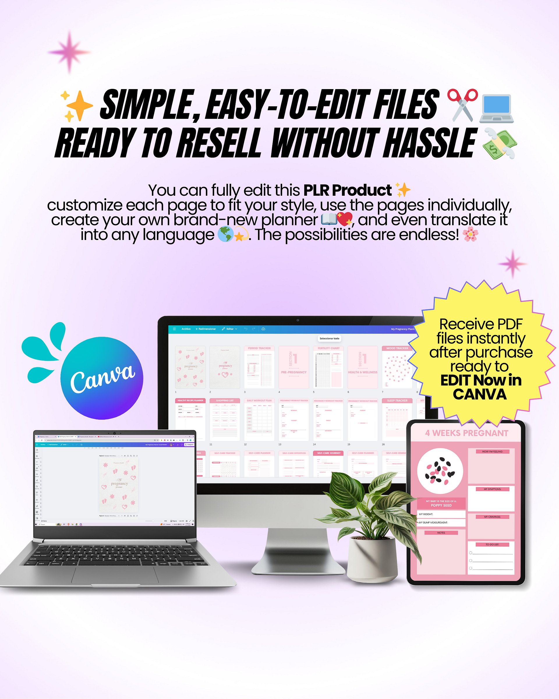 22 Self Care & Wellness Digital Planners Bundle | MRR PLR Bundle product image (9)