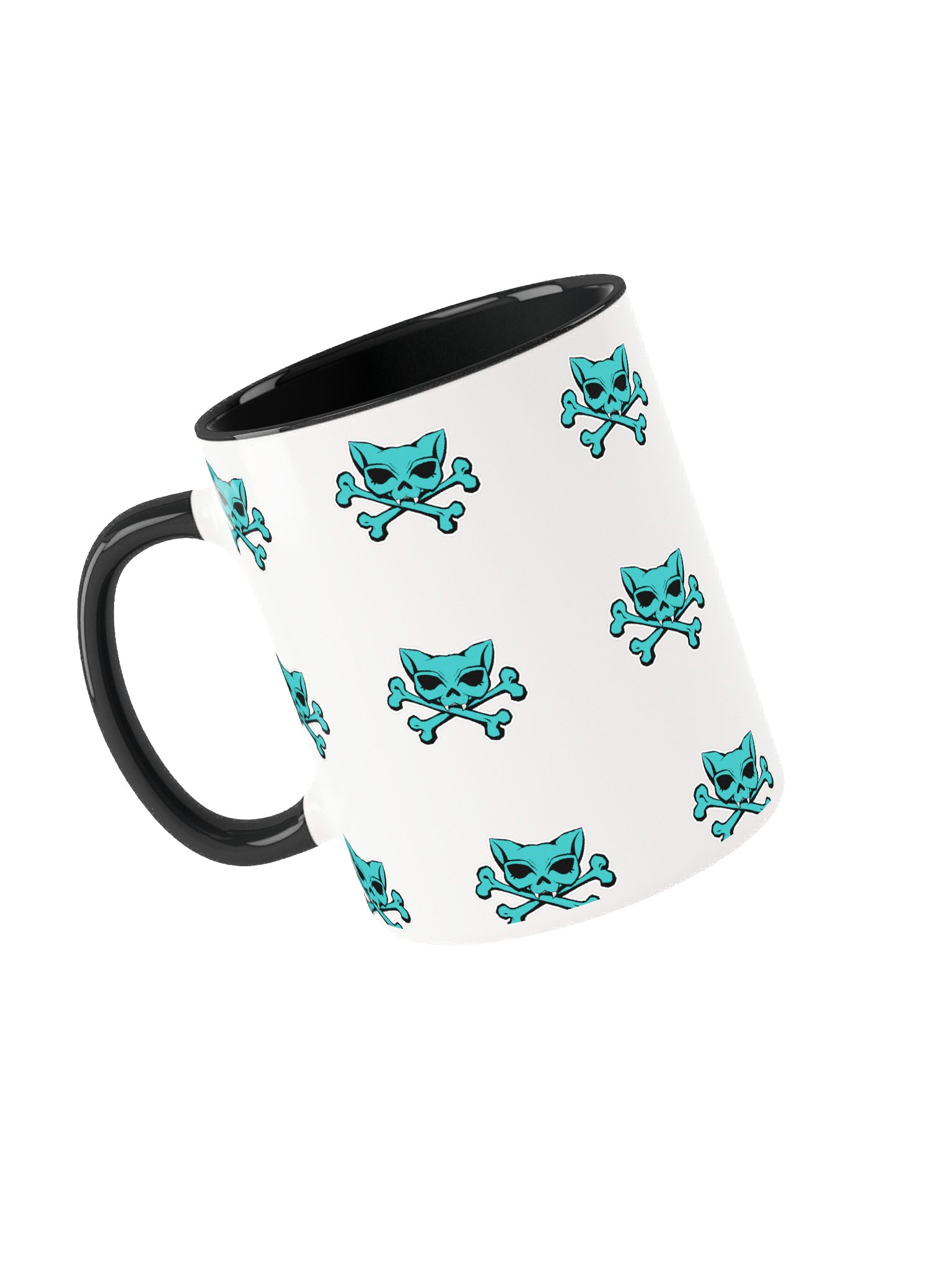 Turquoise Kat Skull Colorful Mug product image (11)