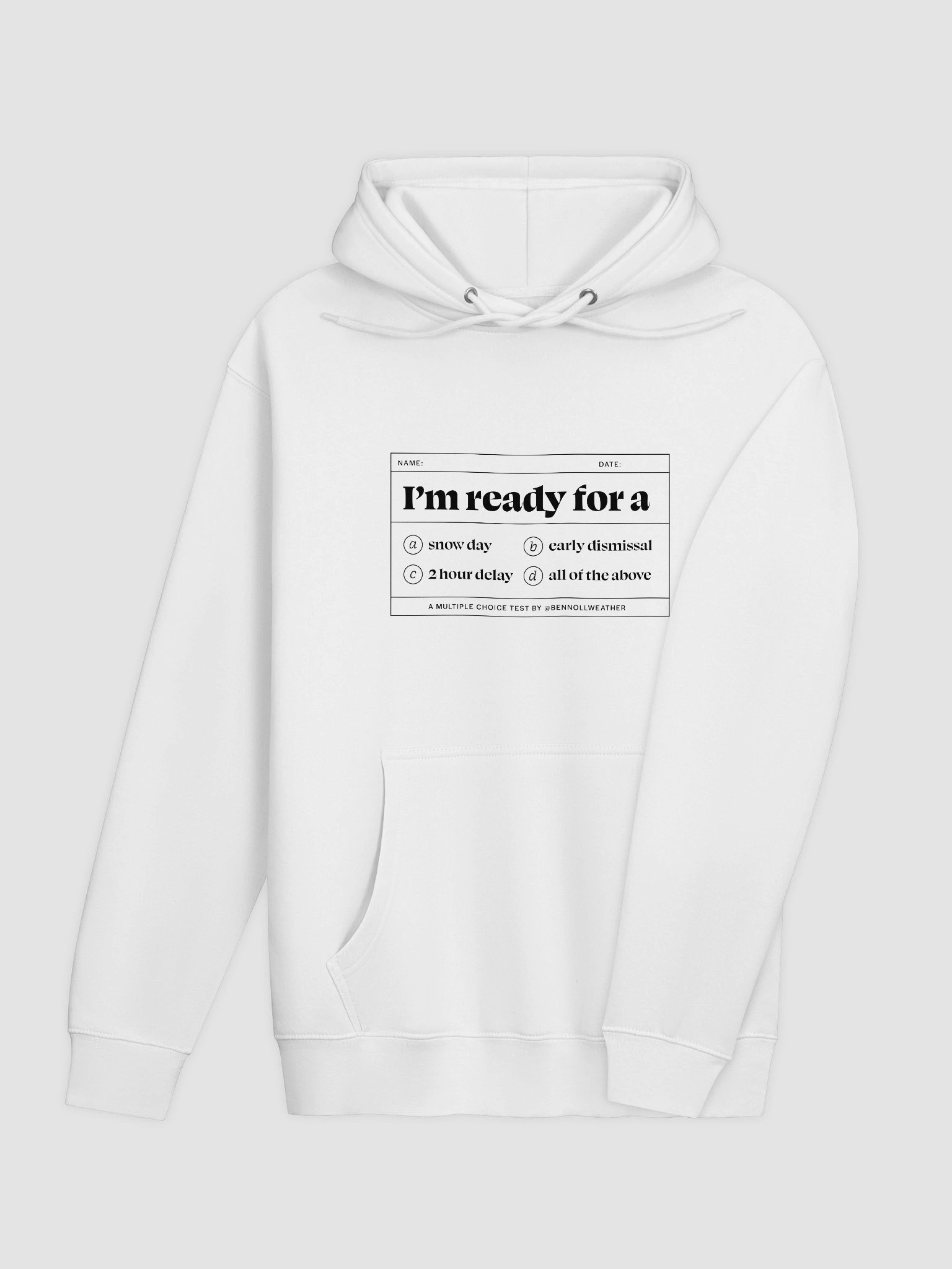 I'm ready hoodie ❄️ (black logo) product image (4)