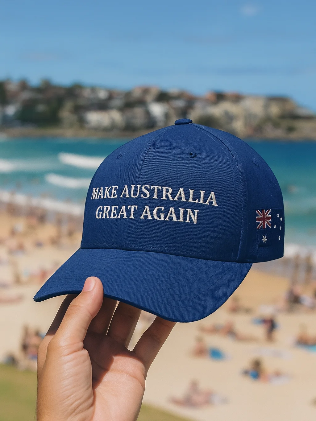 Make Australia Great Again President | Flexfit Hat Australia Flag Embroidered, Support Australia Structured Twill Cap Flexfit Closed Back product image (22)