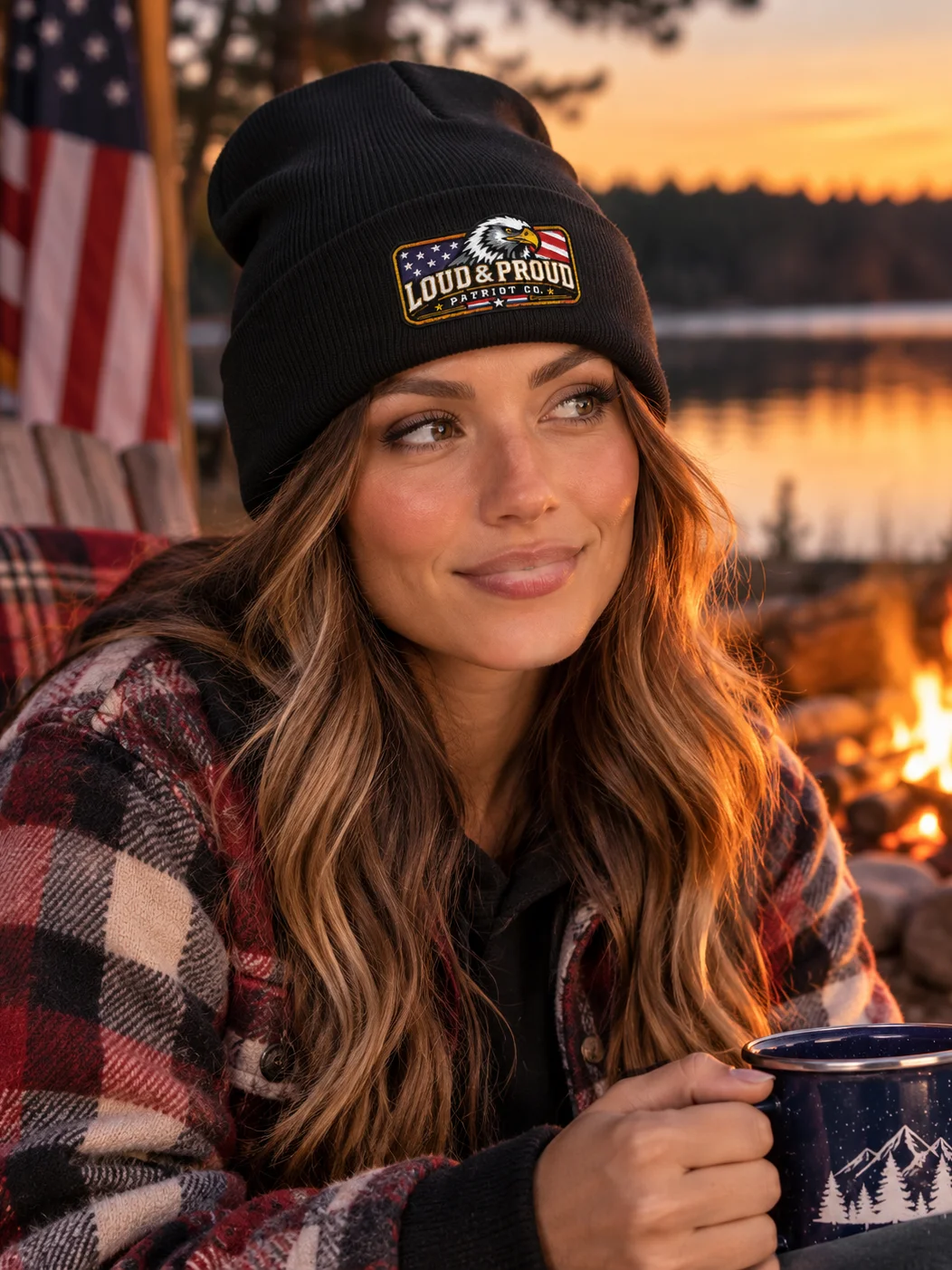 American Grit – Loud & Proud Embroidered Cuffed Beanie product image (5)