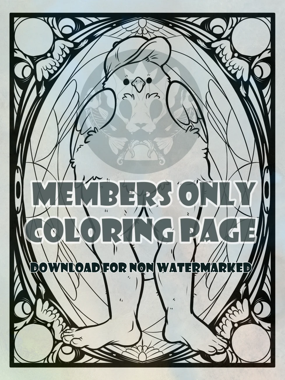 Trucker hat Finch - Coloring page product image (1)