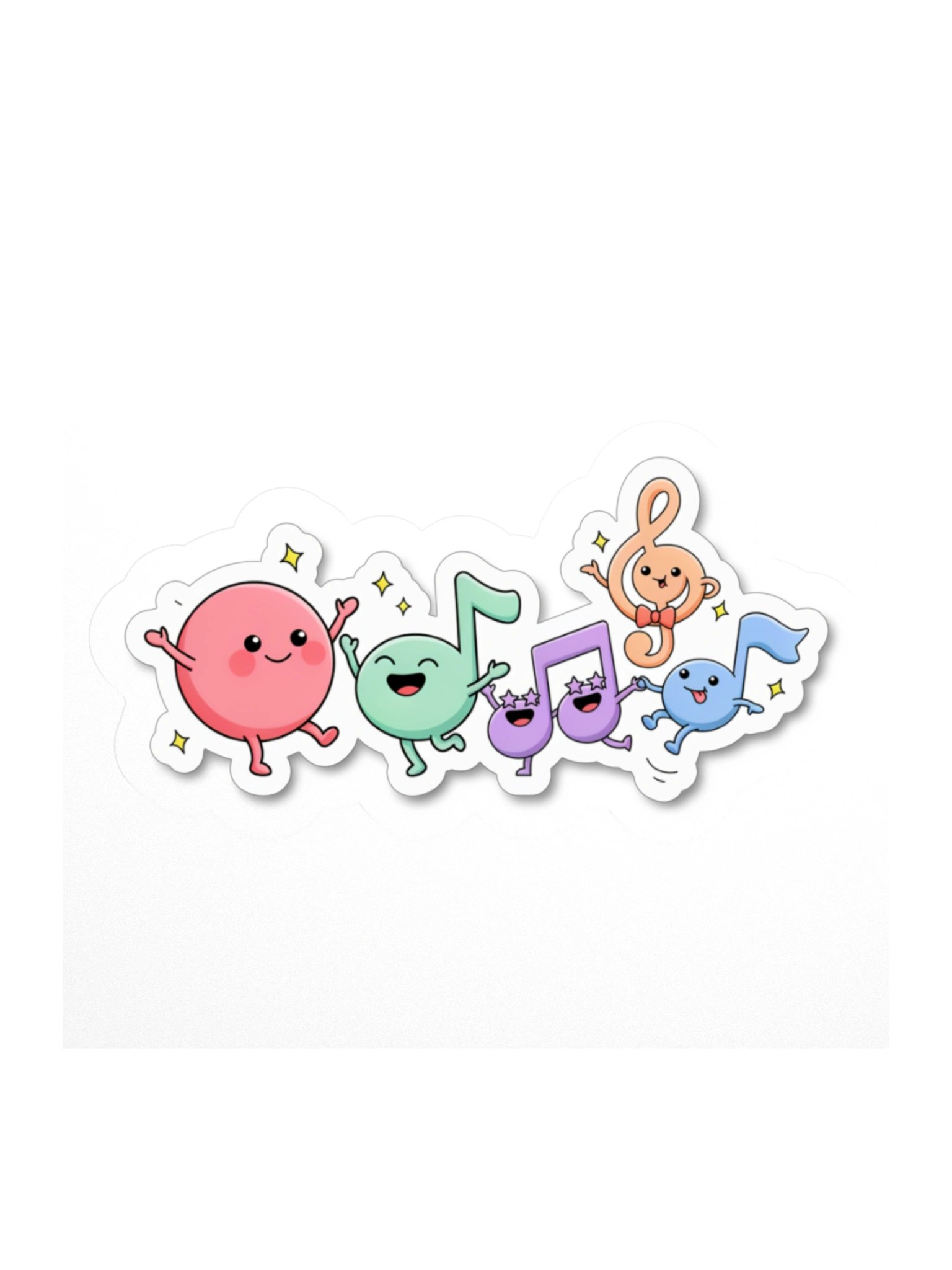 Groovy Music Notes Kiss Cut Stickers product image (3)