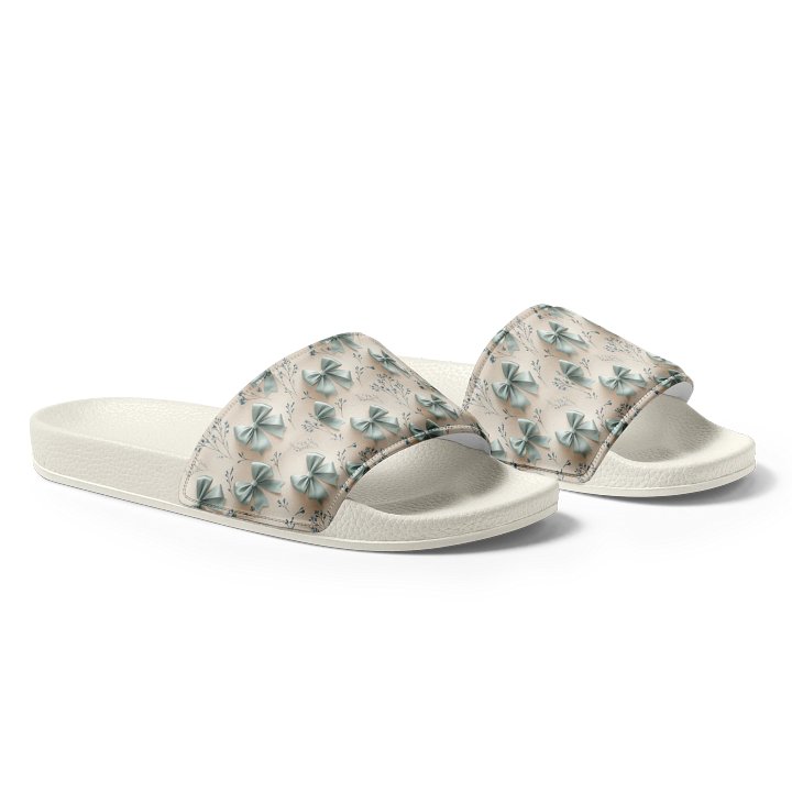 Women’s Slides – Something Blue Bows product image (1)