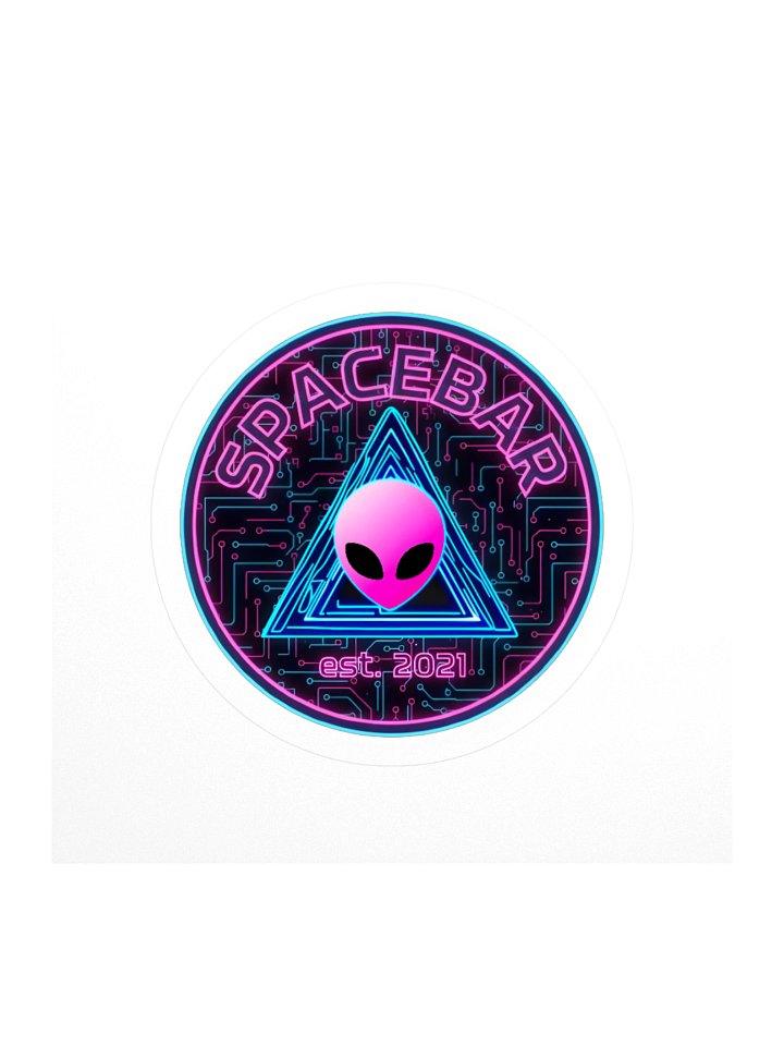 S P A C E B A R Pink Neon Alien Kiss-Cut Sticker product image (2)