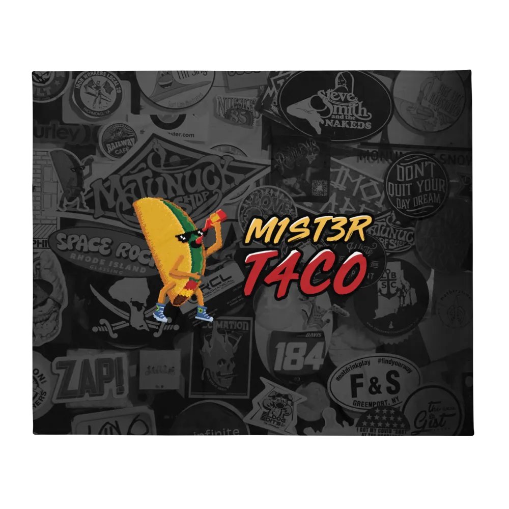 t4c0 Sticker Wall Blanket product image (1)