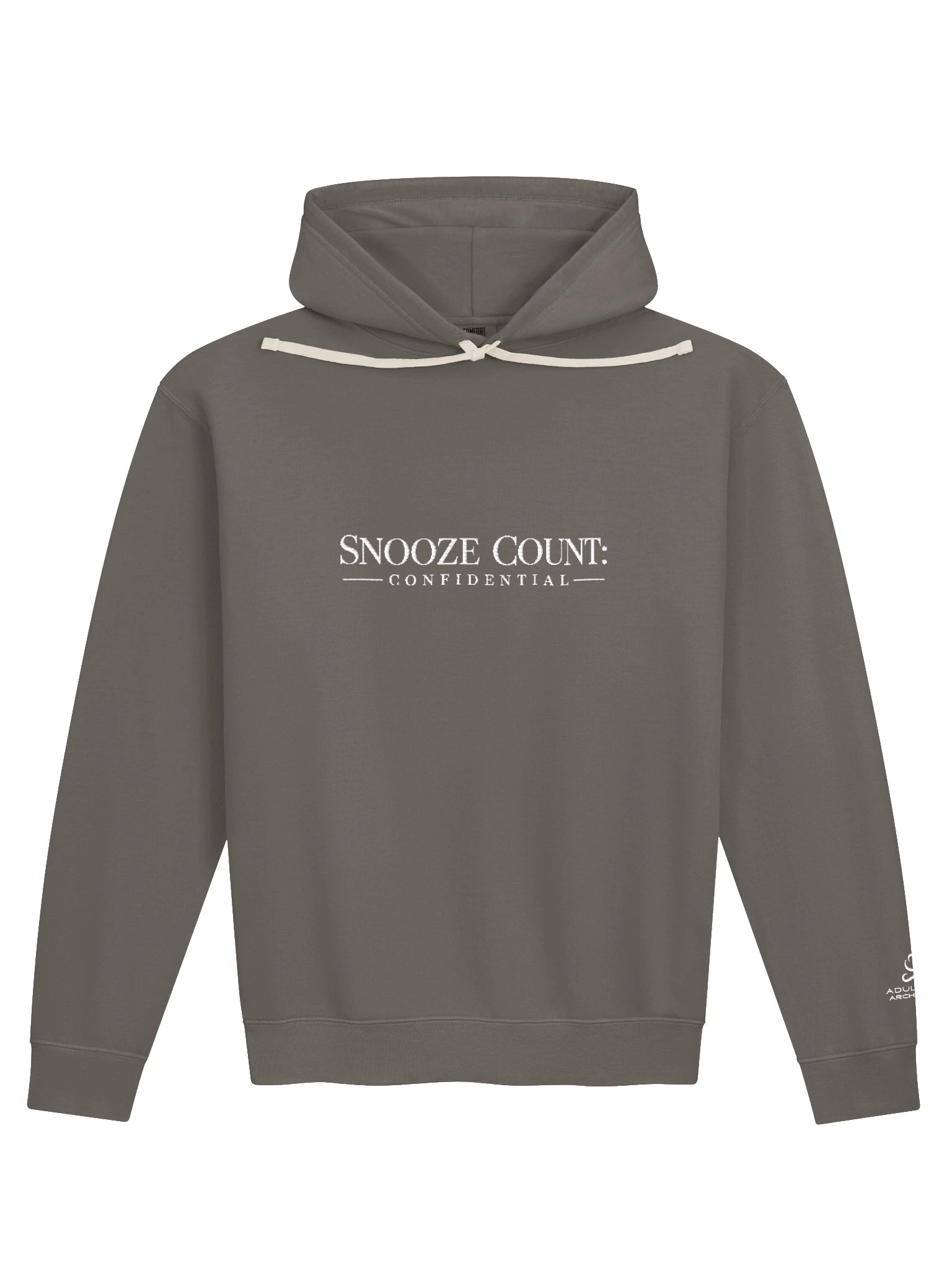 "Snooze Count: Confidential" — Unisex Garment-Dyed Fleece Hoodie product image (2)