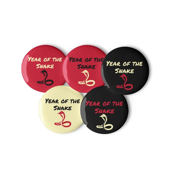 Year of the Snake Pin Button Set product image (2)
