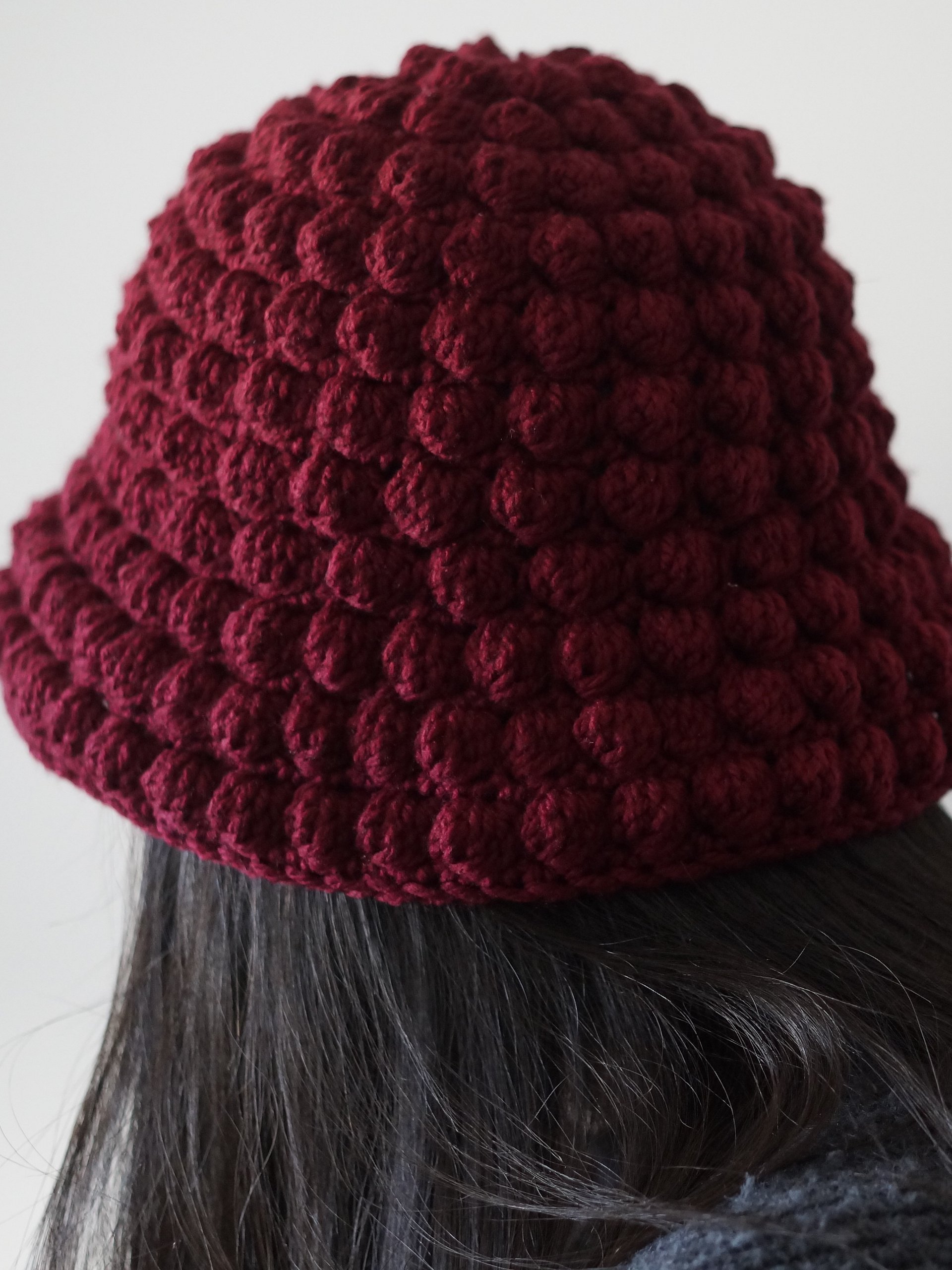 Bubbly bucket hat crochet pattern product image (5)